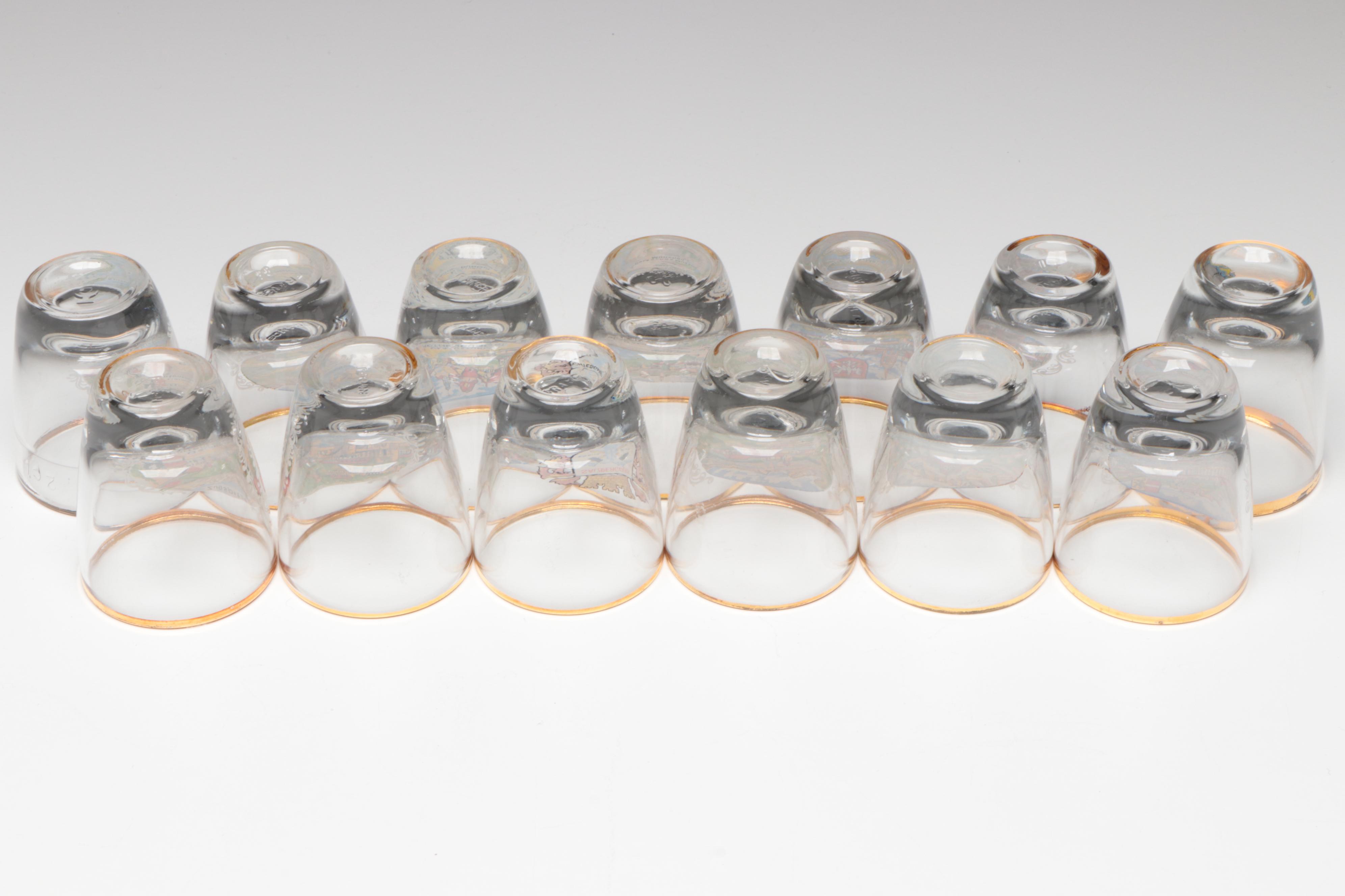 German Glass Boot-Shaped Beer Glass with More Souvenir Glass Drinkware