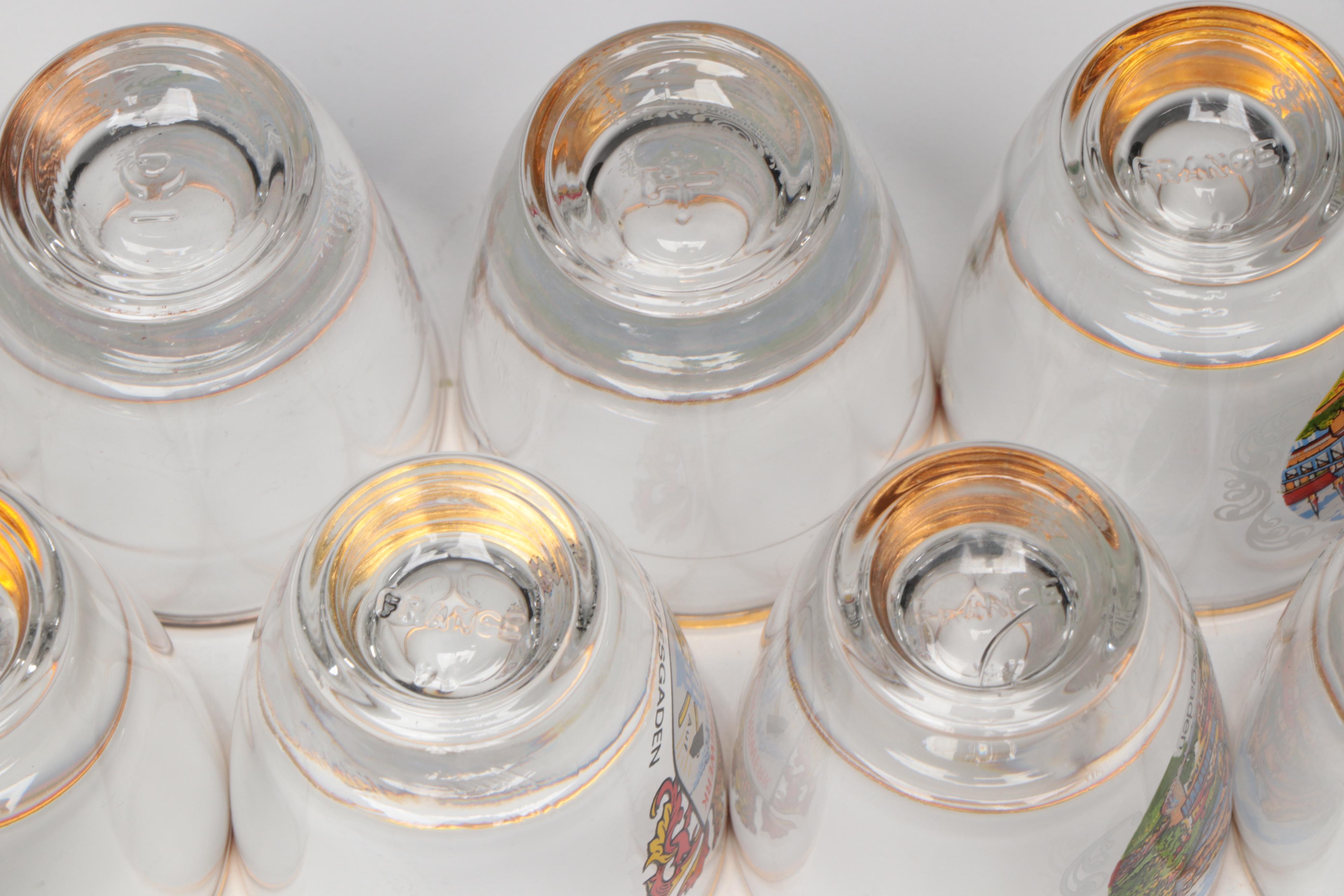 German Glass Boot-Shaped Beer Glass with More Souvenir Glass Drinkware