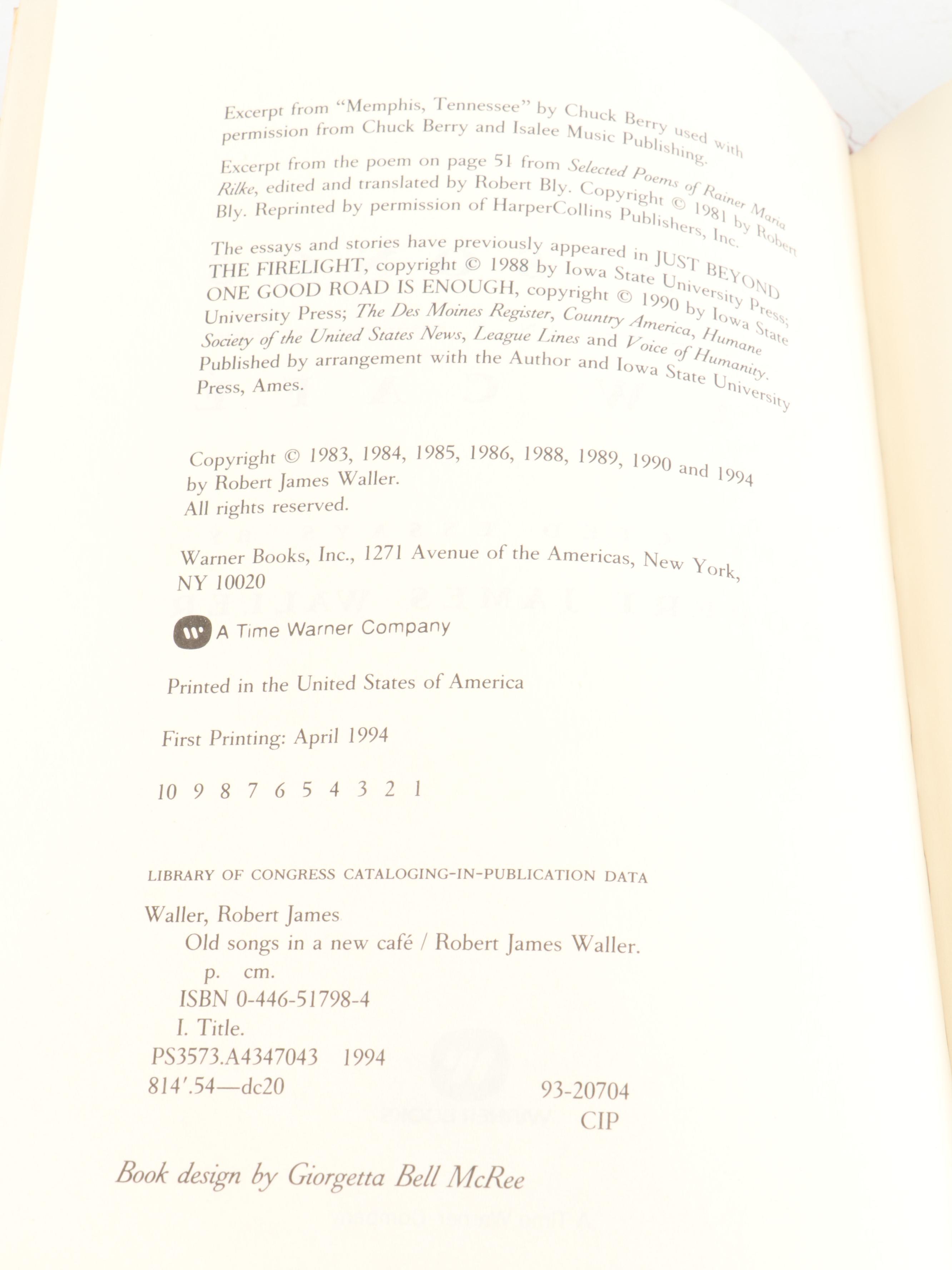 Rebound Fiction Books Including First Edition "Tribute" by Nora Roberts