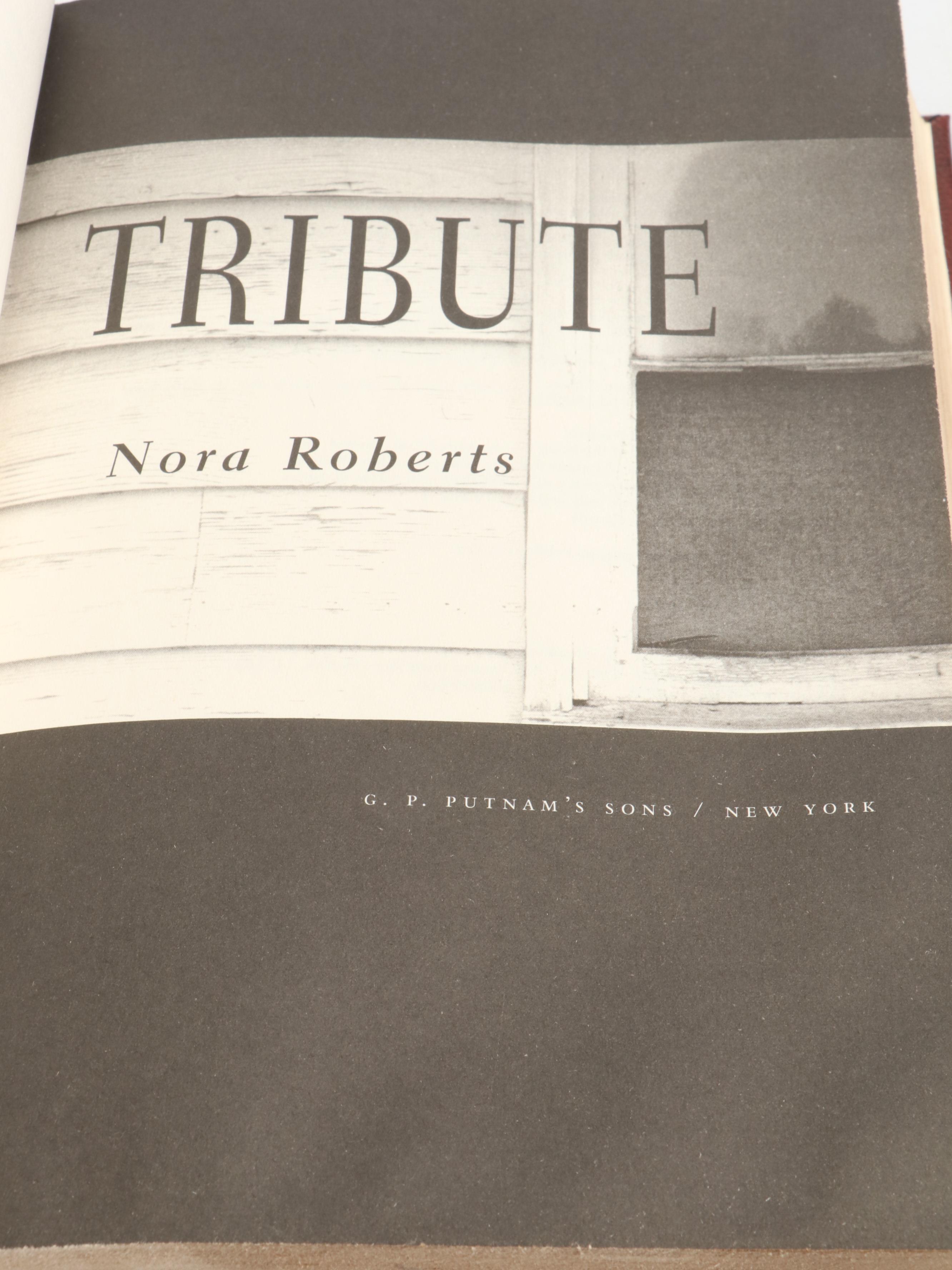 Rebound Fiction Books Including First Edition "Tribute" by Nora Roberts