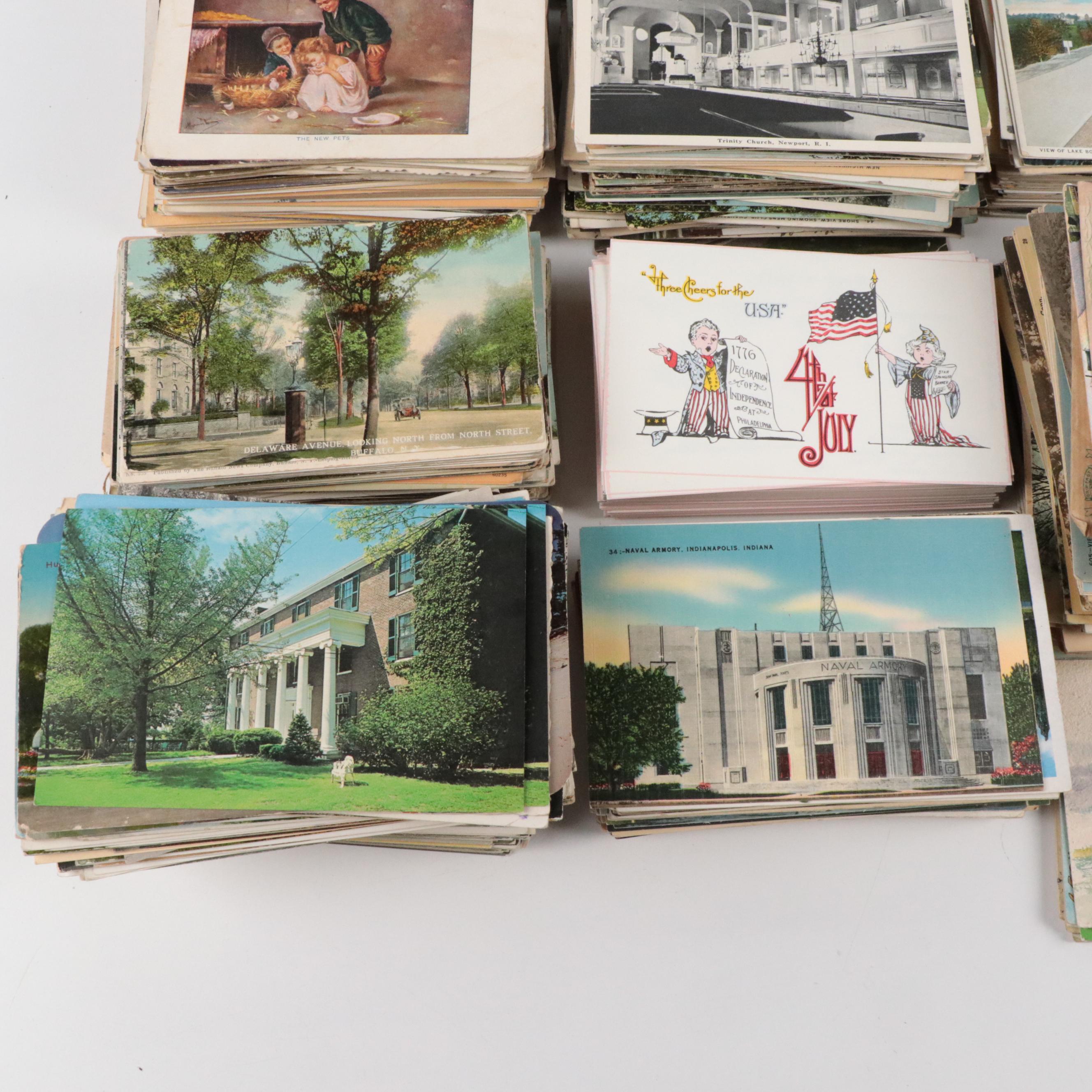 Chicago, Cincinnati, Muskogee, New York with Other Souvenir Postcards