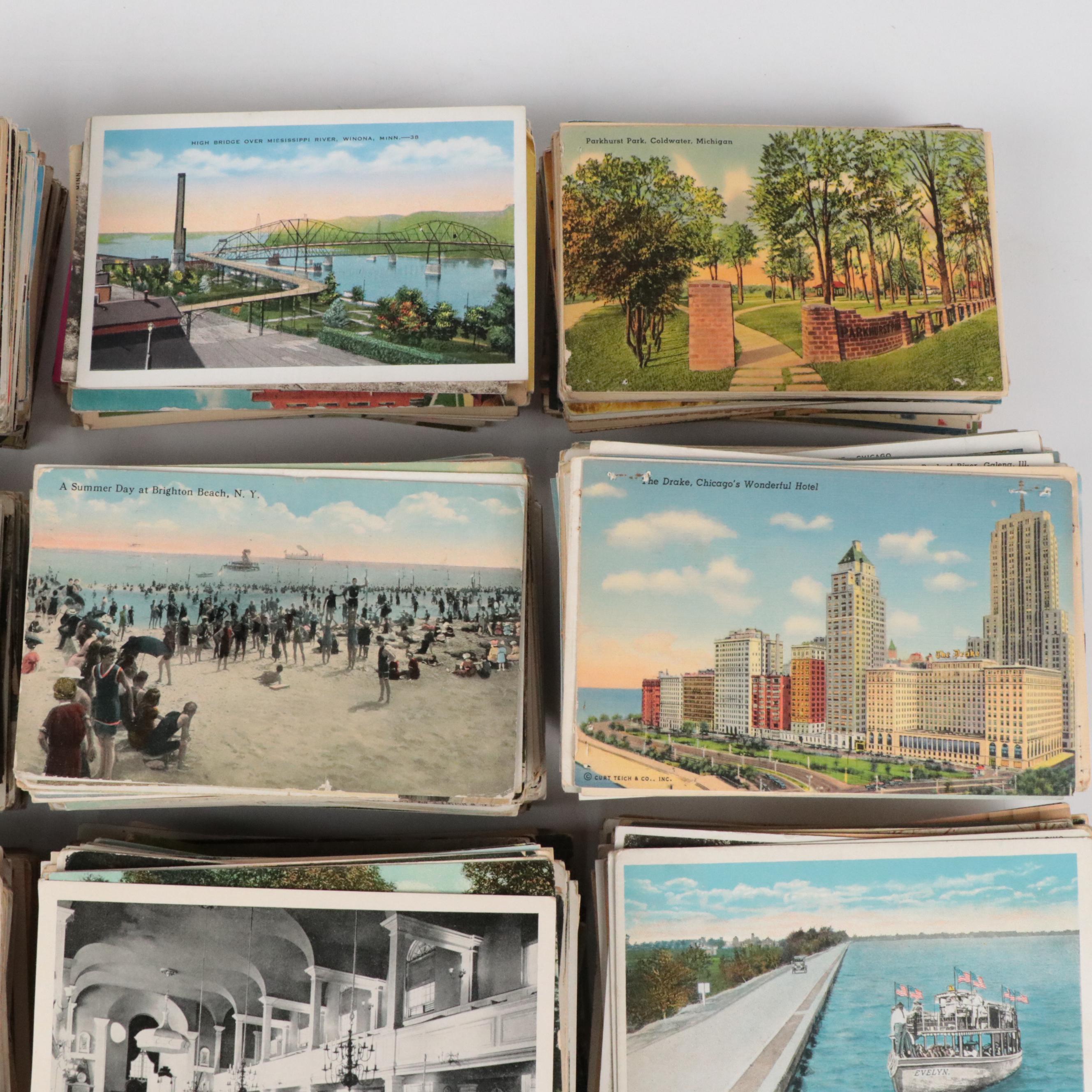 Chicago, Cincinnati, Muskogee, New York with Other Souvenir Postcards