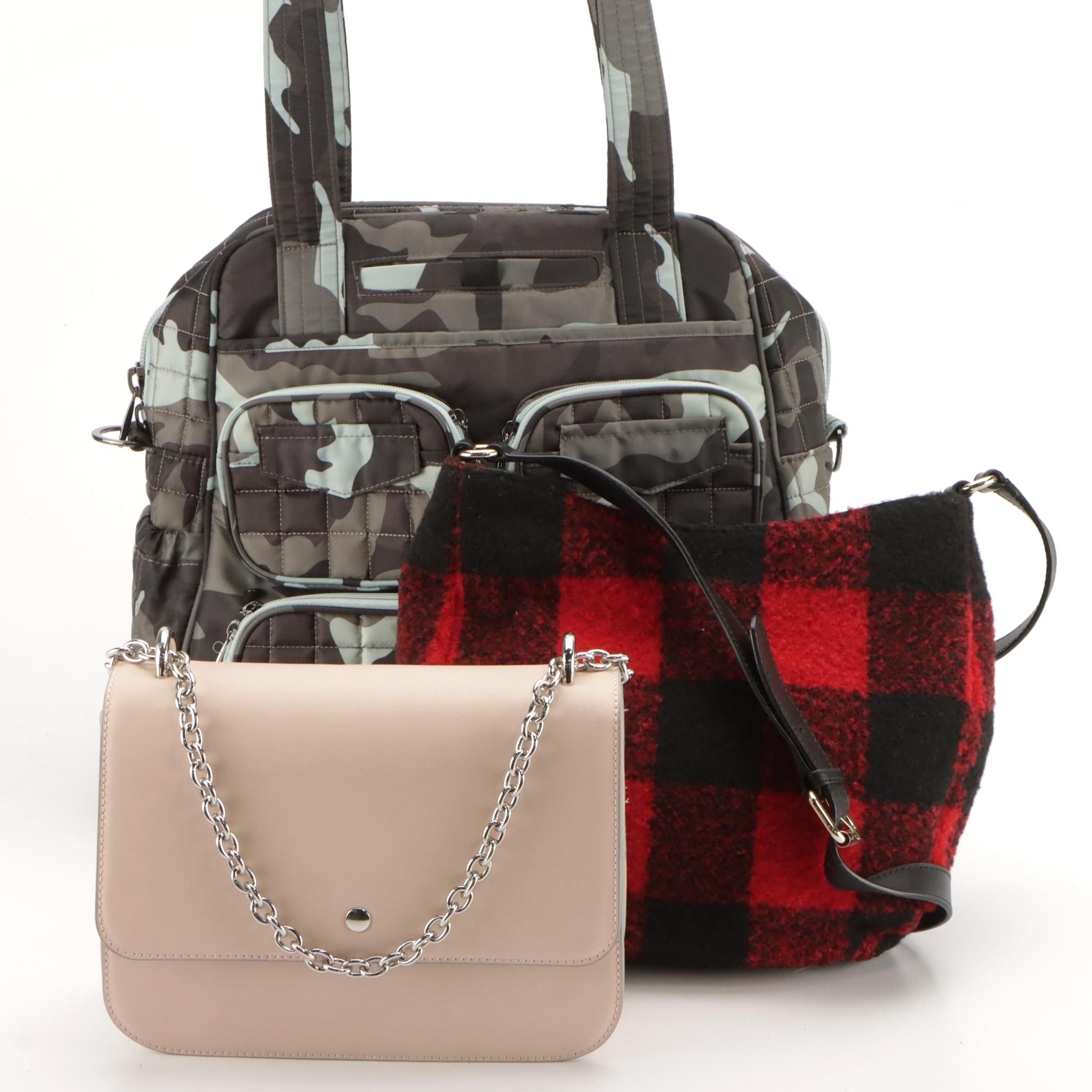 Lug Camo Nylon Overnight Tote, Talbots Buffalo Check Bag, Chelsea 28 Leather Bag