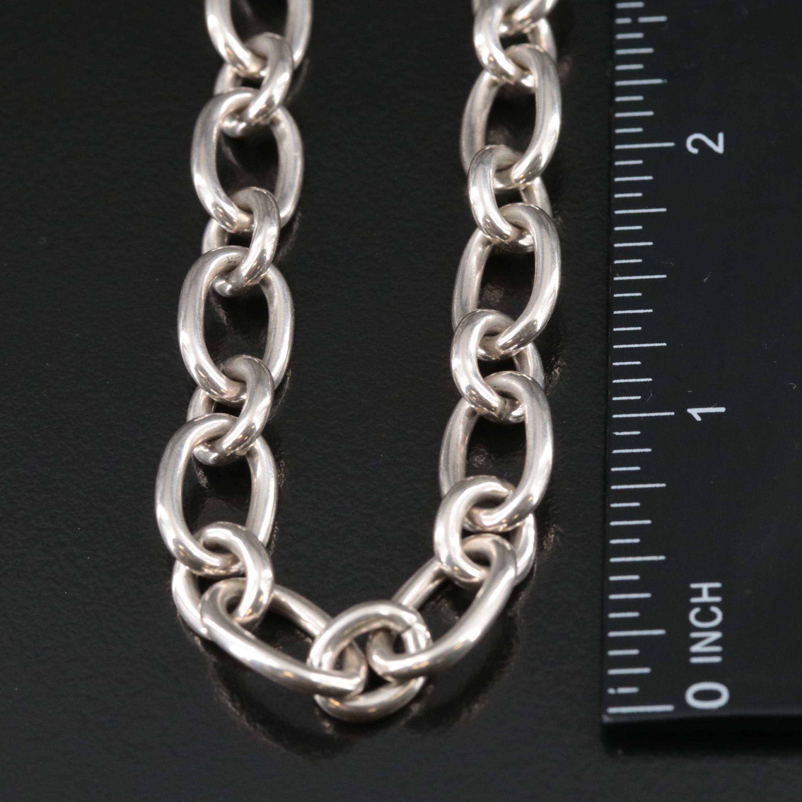 Tiffany & Co. Sterling Oval Clasping Link Necklace