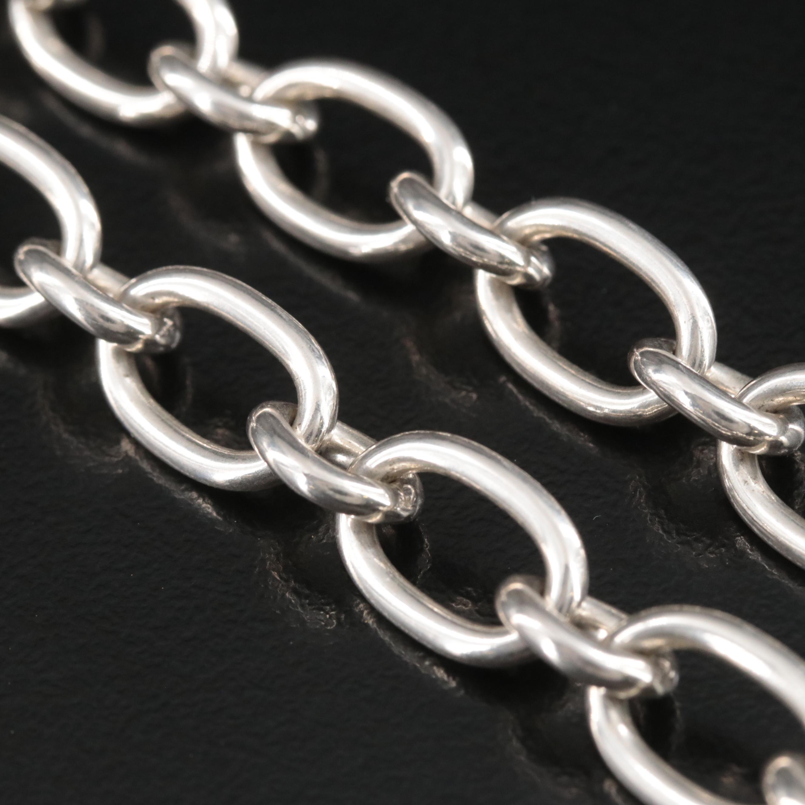 Tiffany & Co. Sterling Oval Clasping Link Necklace