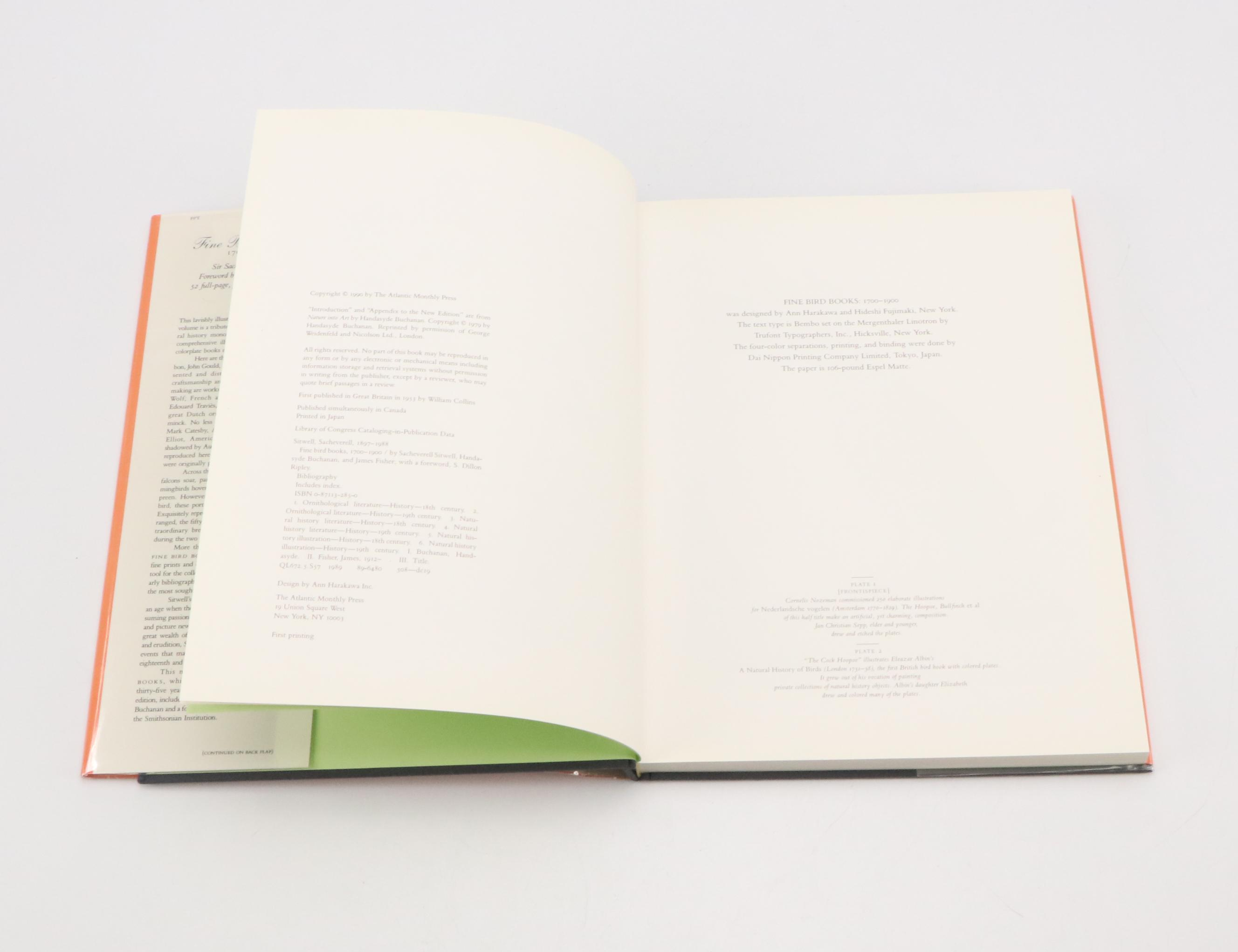 First Edition "Fine Bird Books, 1700–1900" by Sitwell and More Books