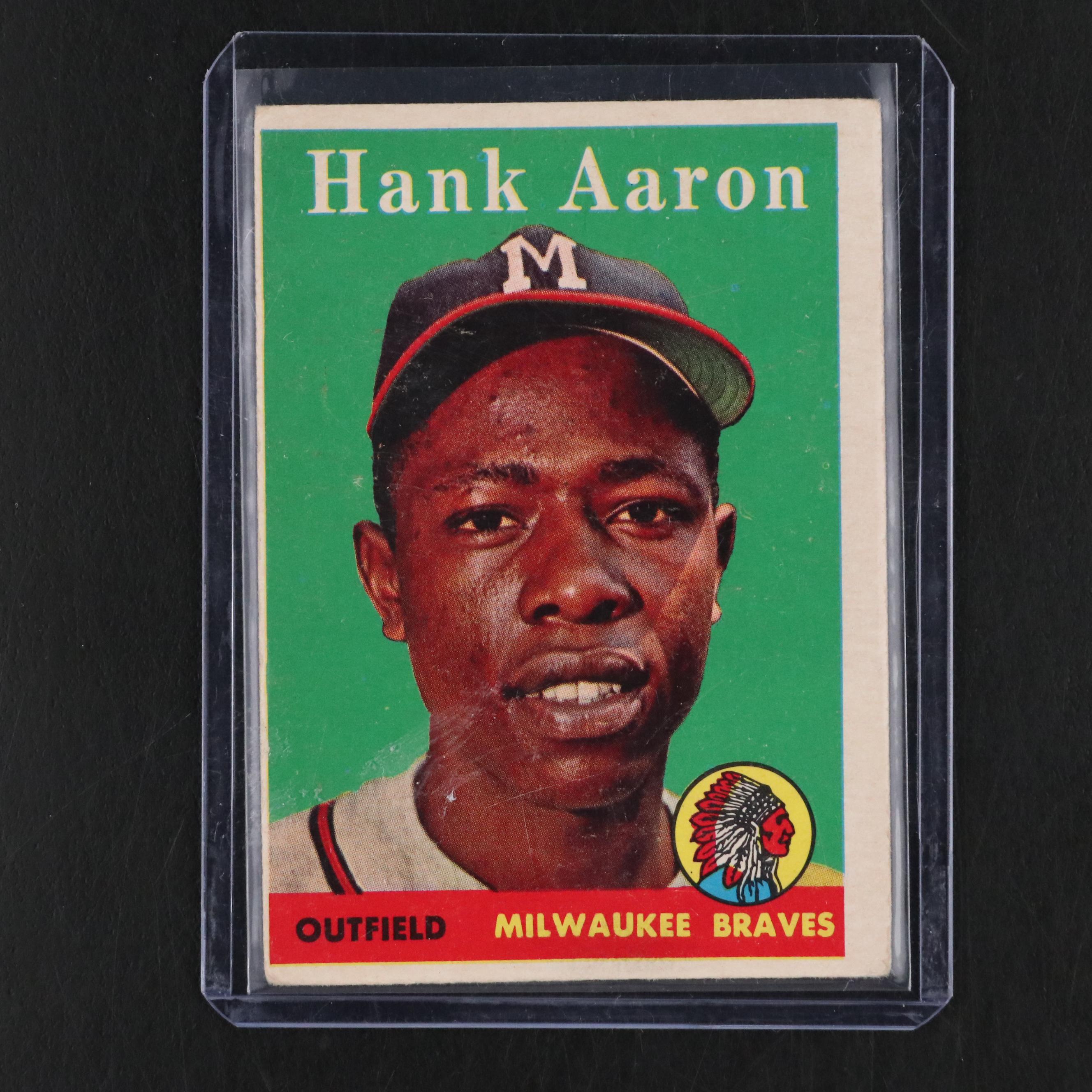 Topps Hank Aaron Milwaukee Braves Baseball Cards, 1950s–1960s