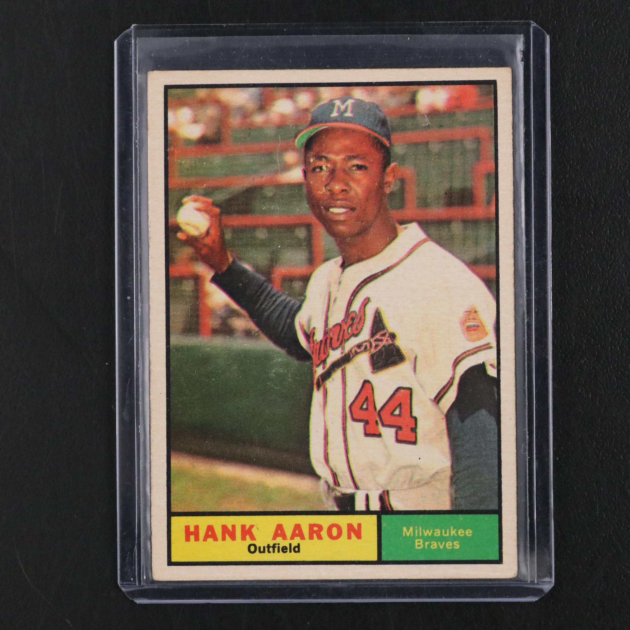 Topps Hank Aaron Milwaukee Braves Baseball Cards, 1950s–1960s