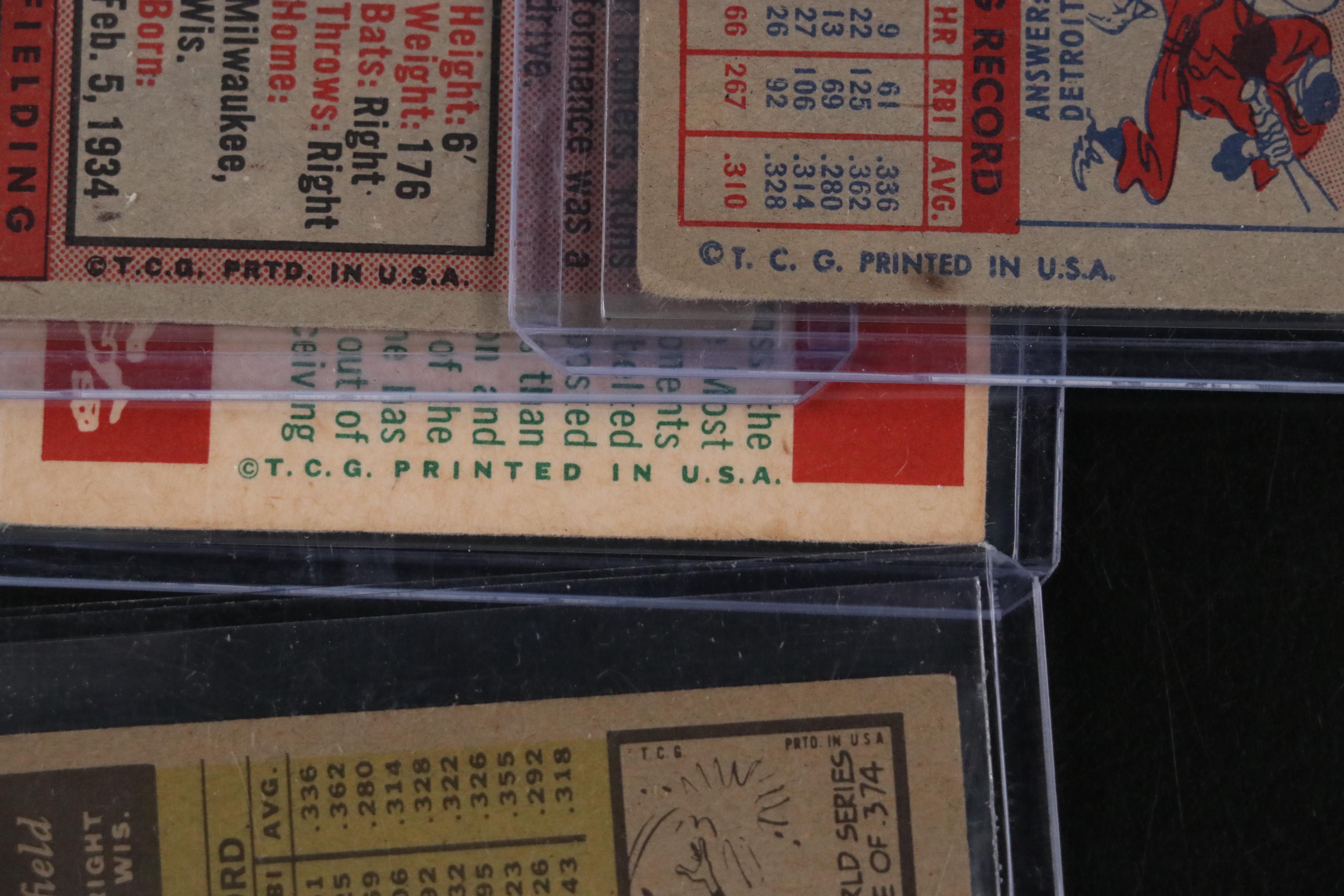 Topps Hank Aaron Milwaukee Braves Baseball Cards, 1950s–1960s