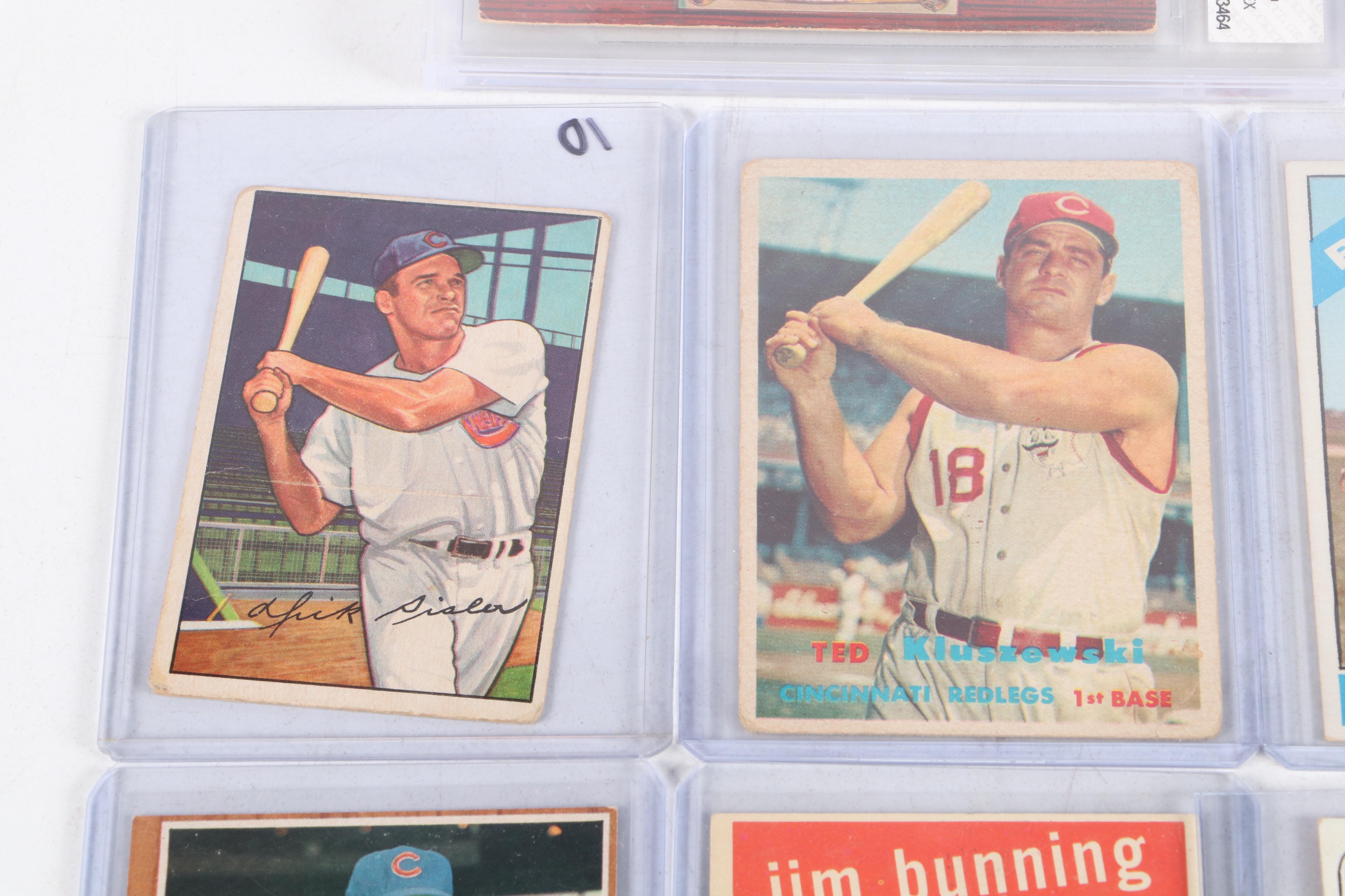 Topps and Bowman Baseball Cards Featuring Pete Rose and More, 1950s–1960s