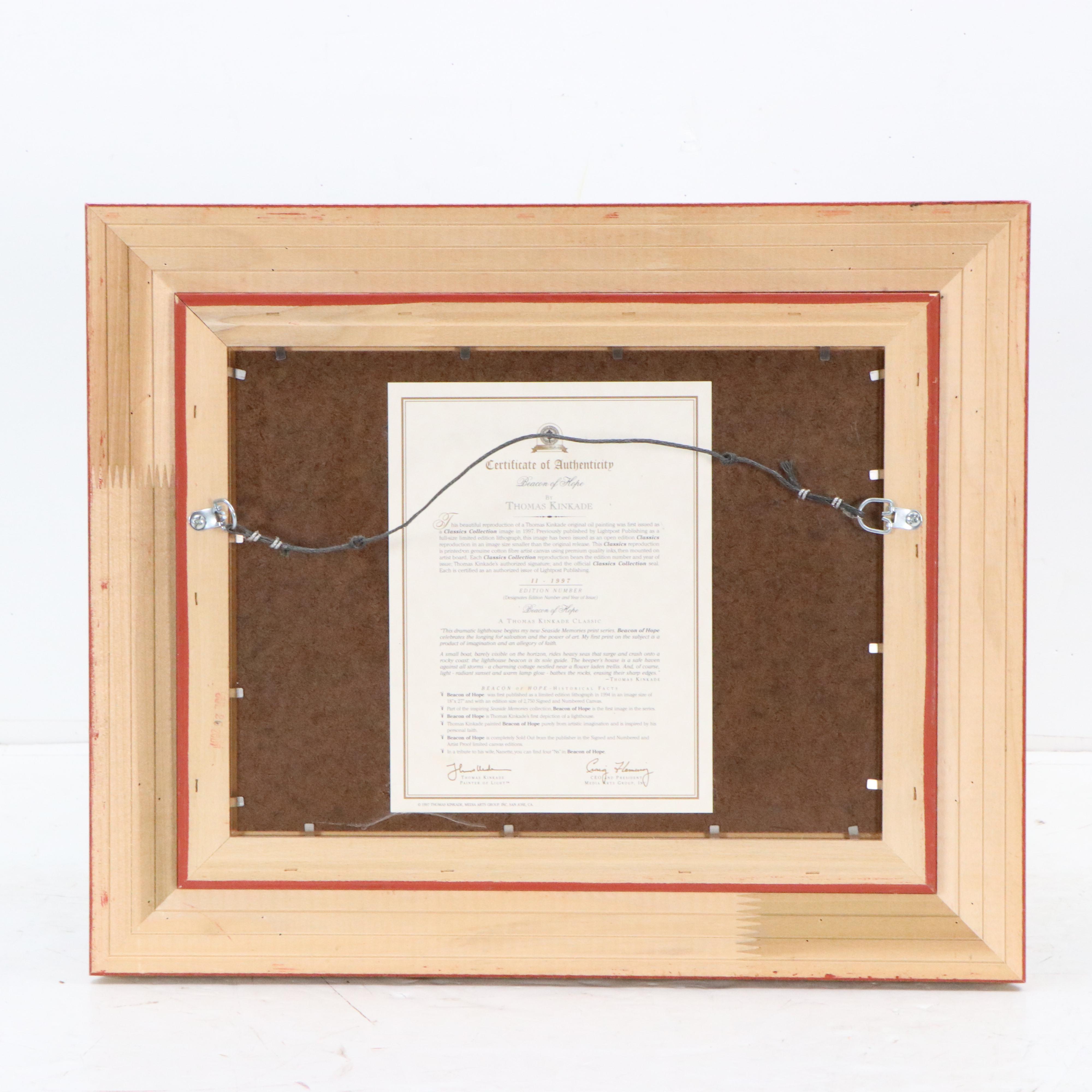 Offset Lithograph After Thomas Kinkade "Beacon of Hope"