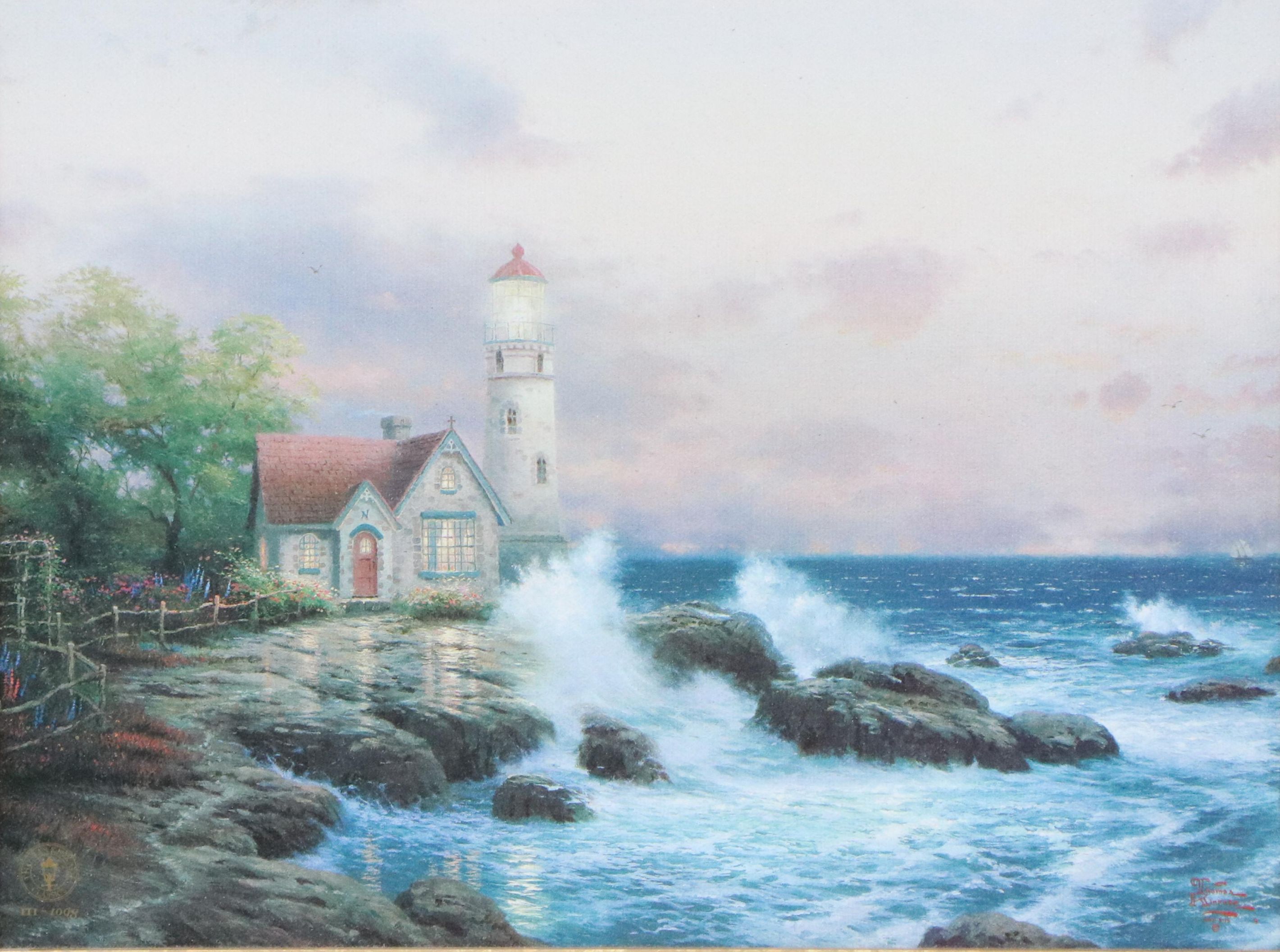 Offset Lithograph After Thomas Kinkade "Beacon of Hope"