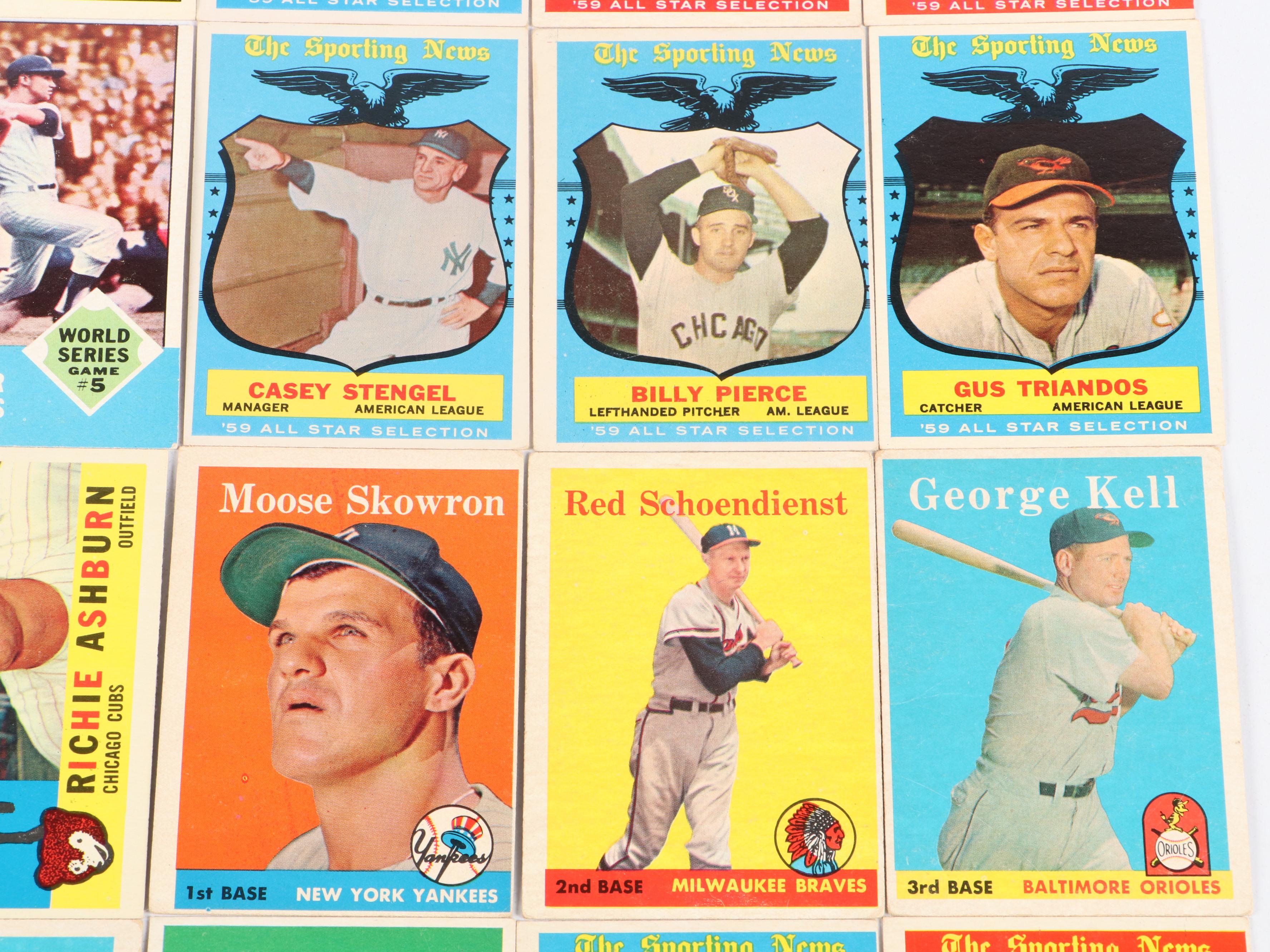 Topps Baseball Cards with High Numbers and More, 1950s–1960s