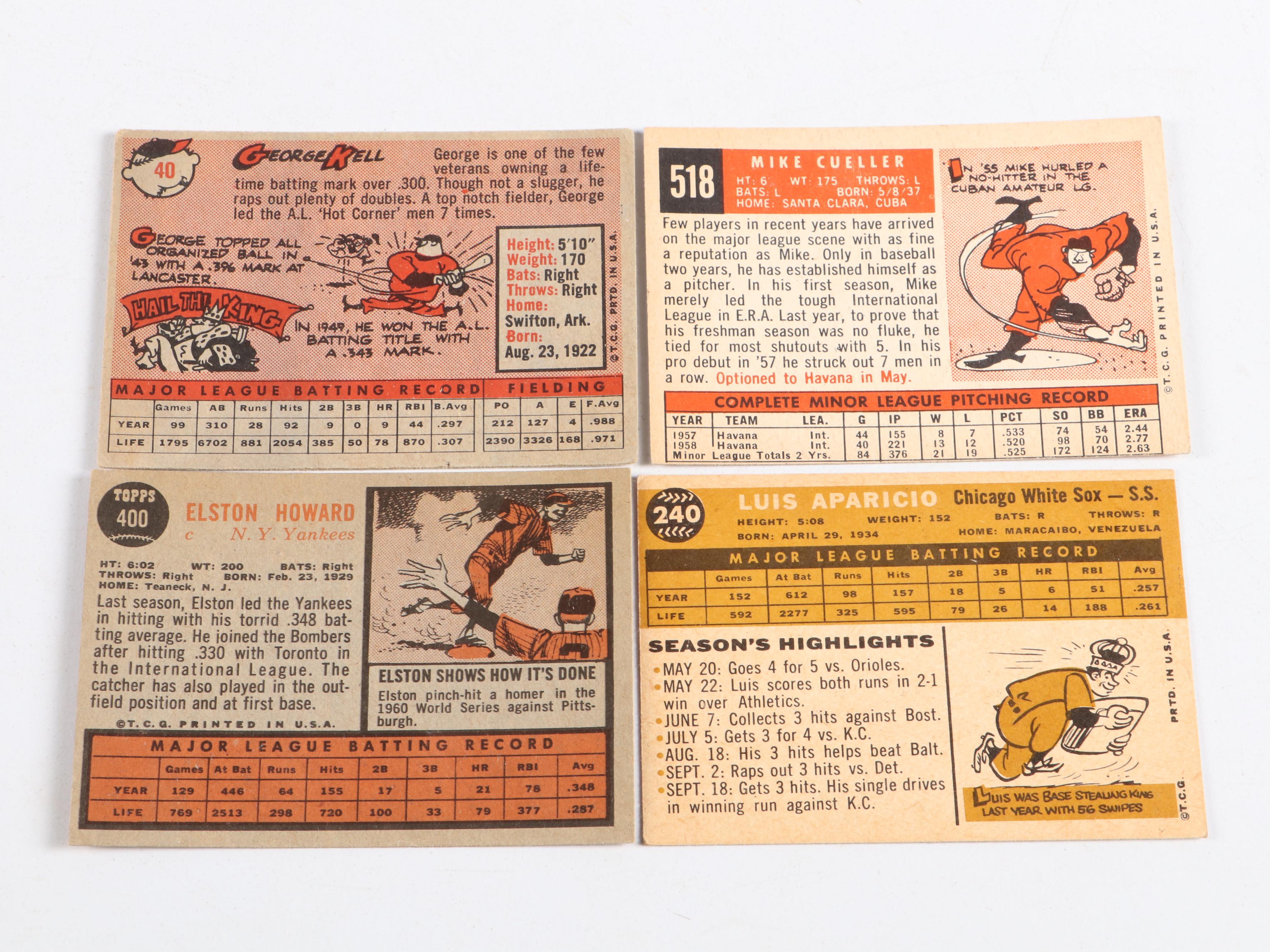 Topps Baseball Cards with High Numbers and More, 1950s–1960s