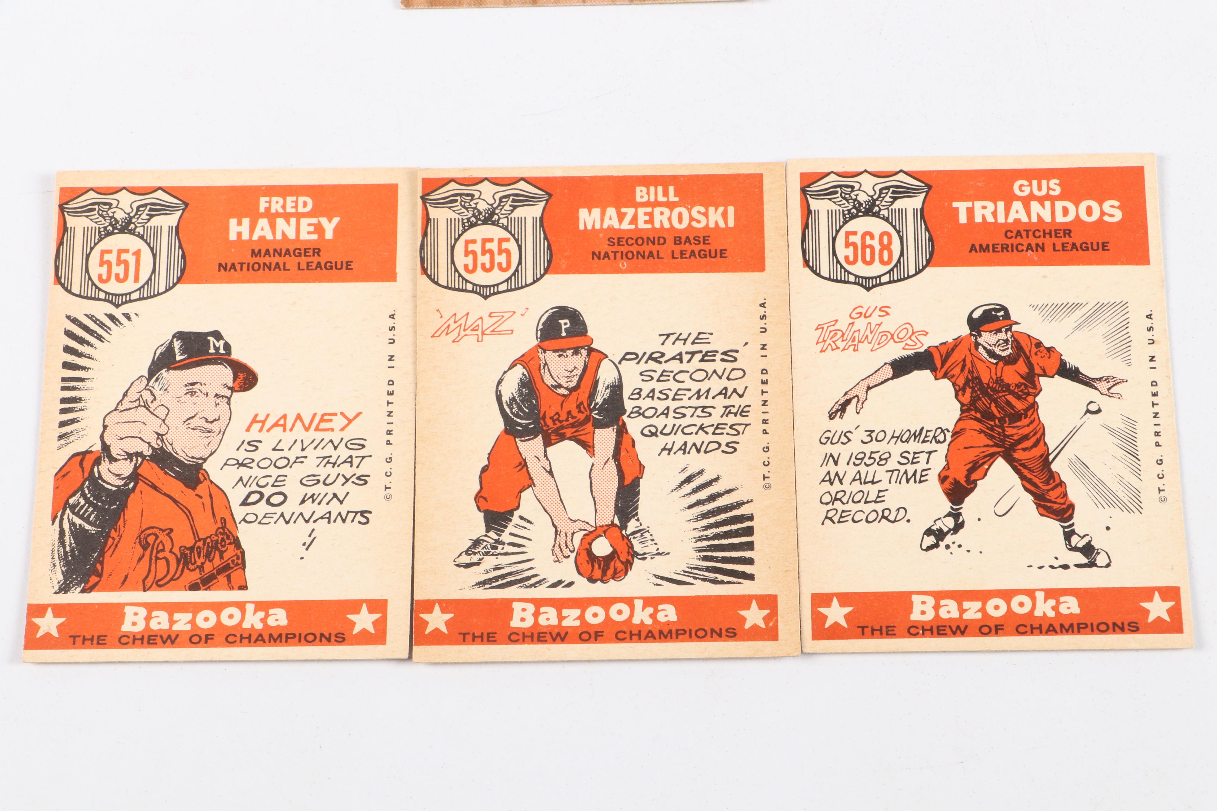 Topps Baseball Cards with High Numbers and More, 1950s–1960s