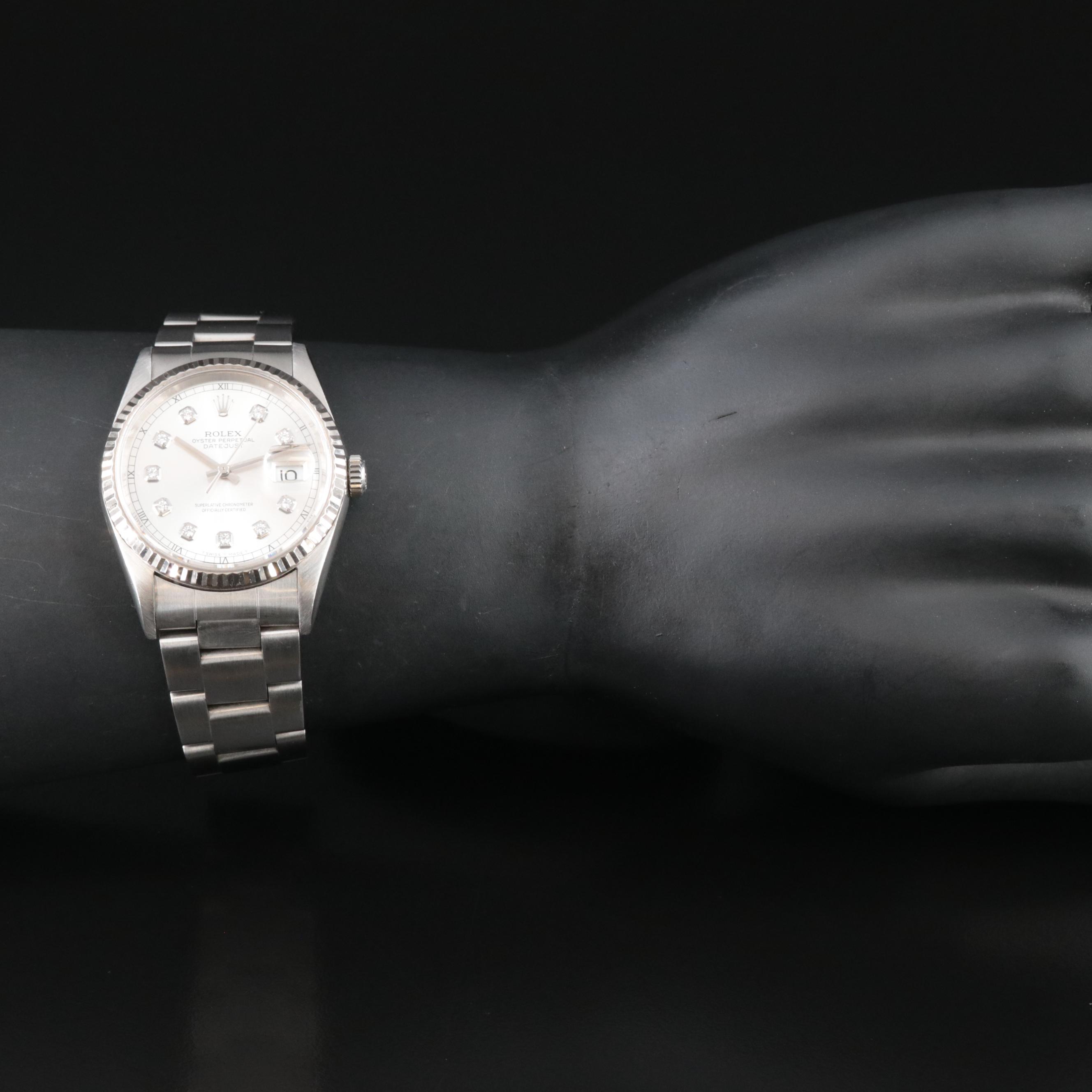 1999 Rolex Diamond Dial Datejust Watch