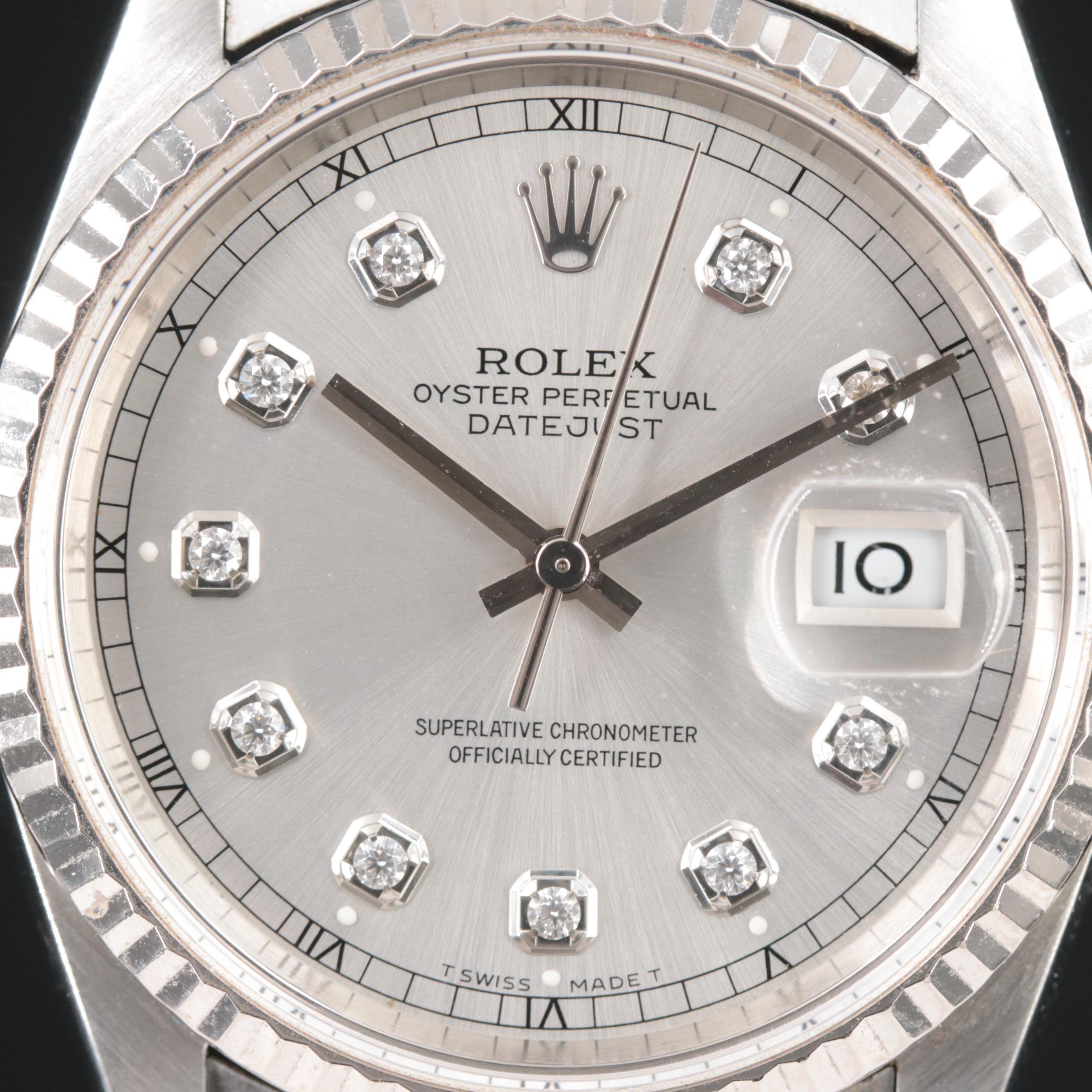 1999 Rolex Diamond Dial Datejust Watch