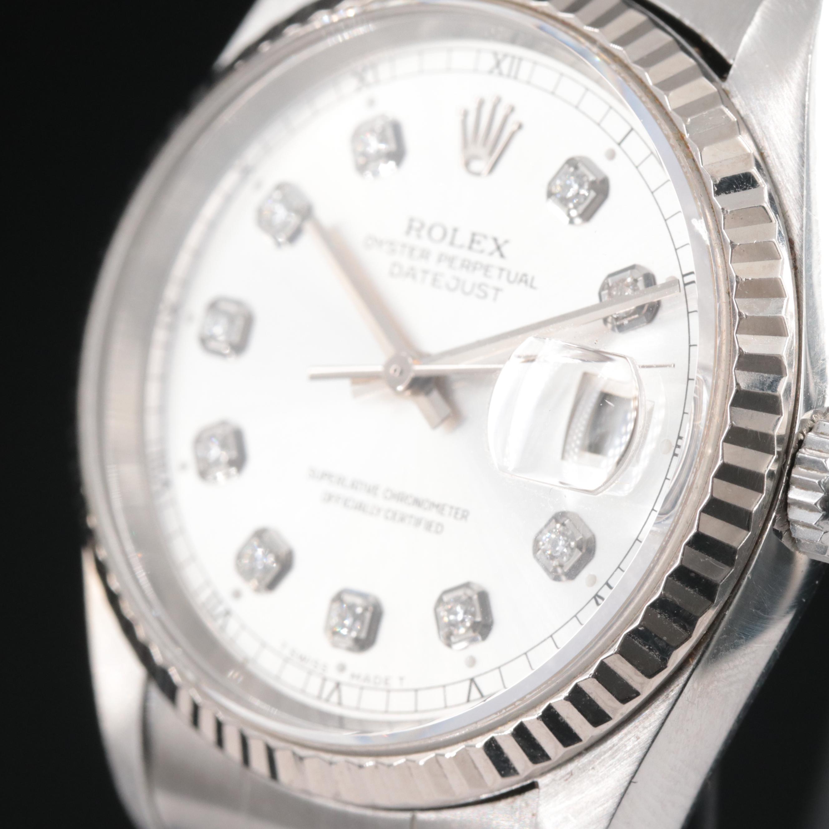 1999 Rolex Diamond Dial Datejust Watch
