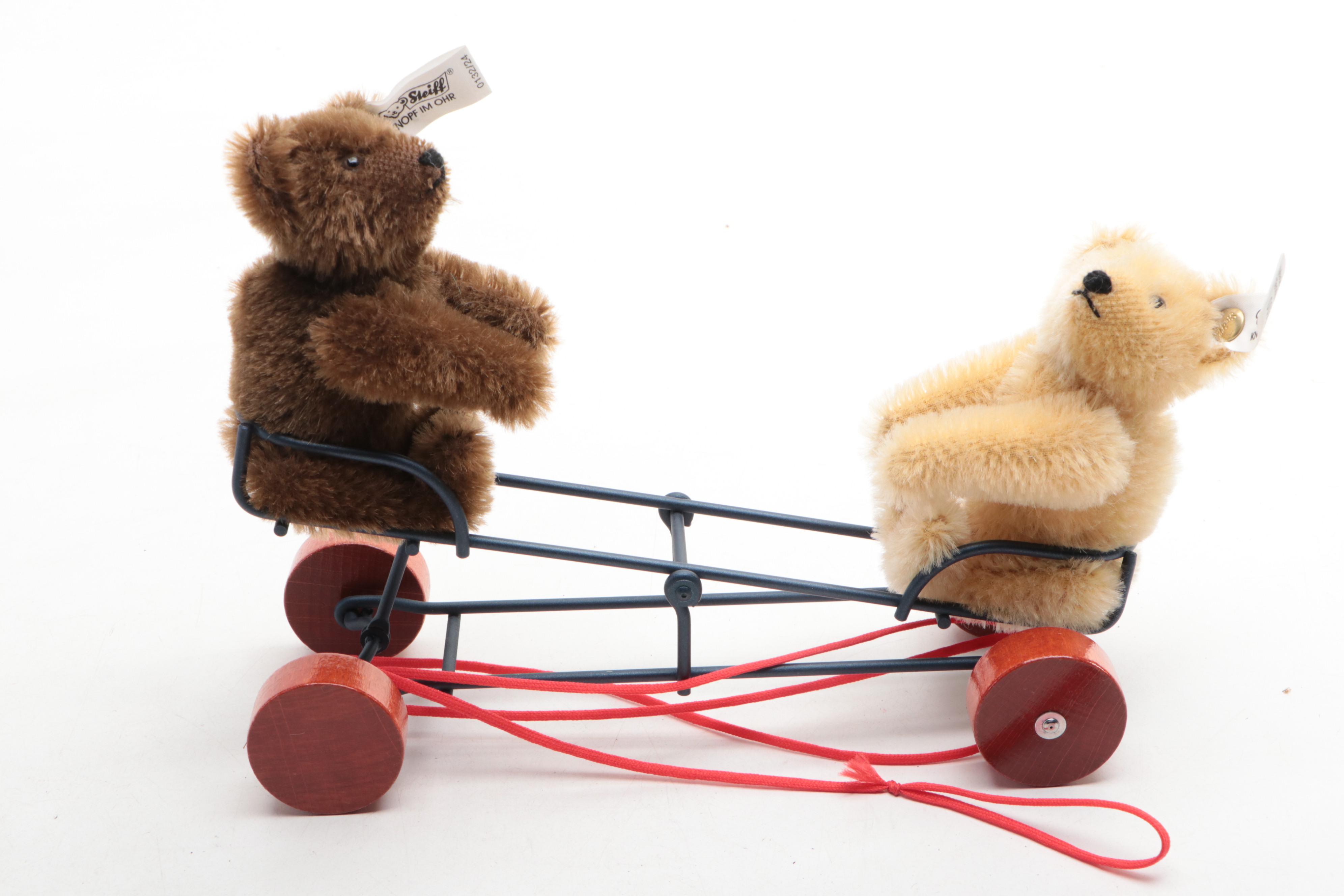 Ltd. Ed. Steiff "Teddy Clown" Mohair Stuffed Toy with More Stuffed Toys