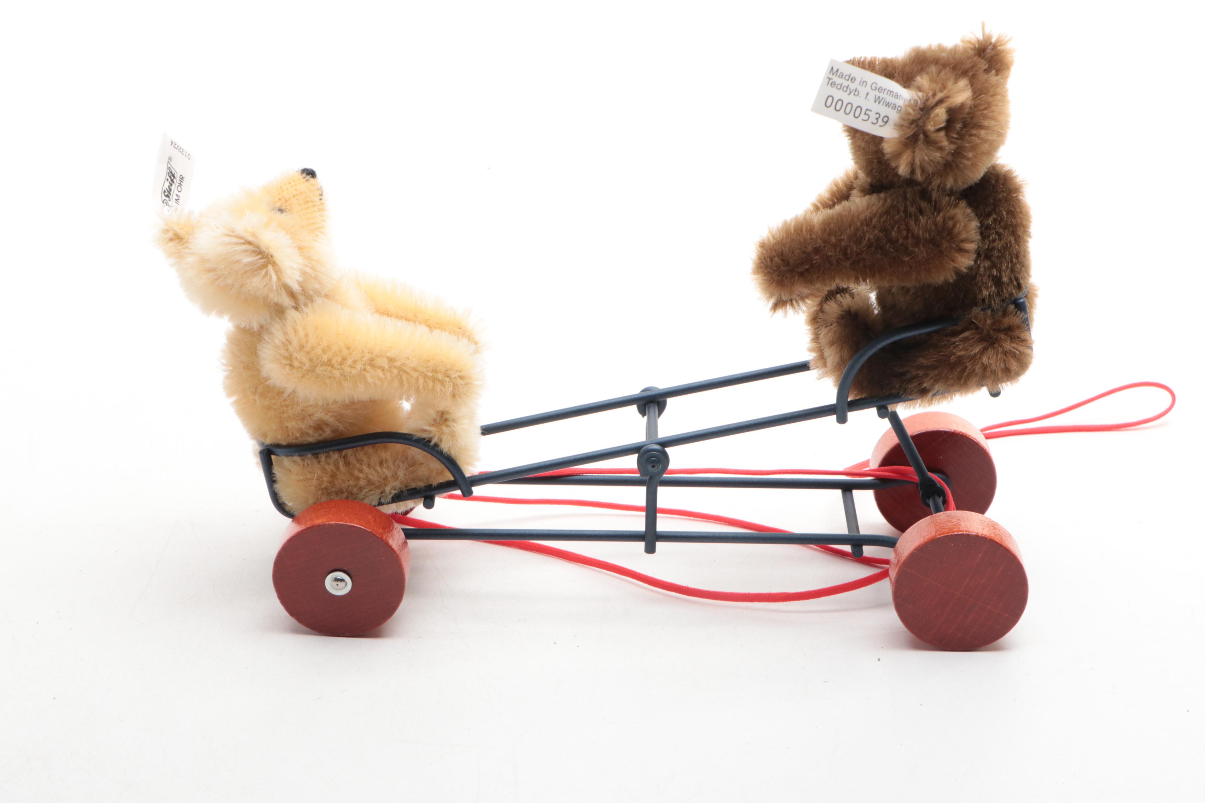 Ltd. Ed. Steiff "Teddy Clown" Mohair Stuffed Toy with More Stuffed Toys