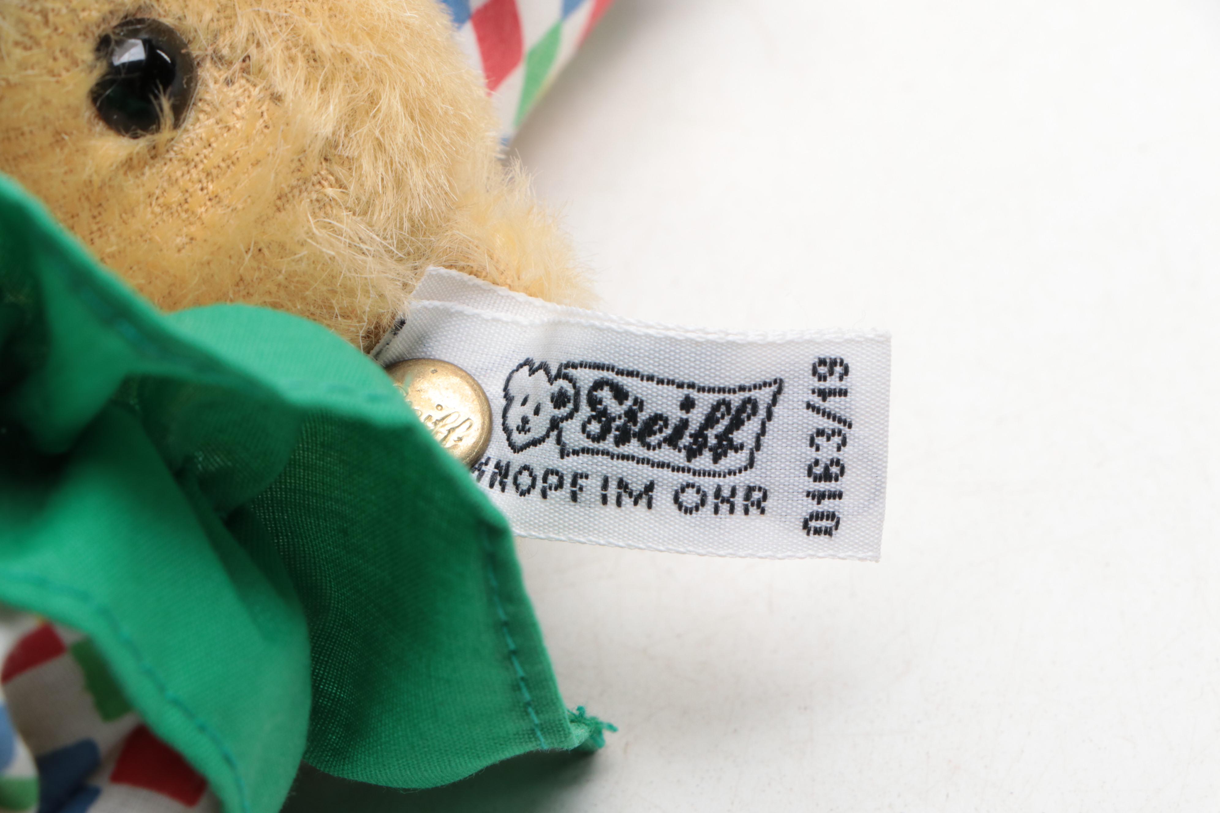 Ltd. Ed. Steiff "Teddy Clown" Mohair Stuffed Toy with More Stuffed Toys