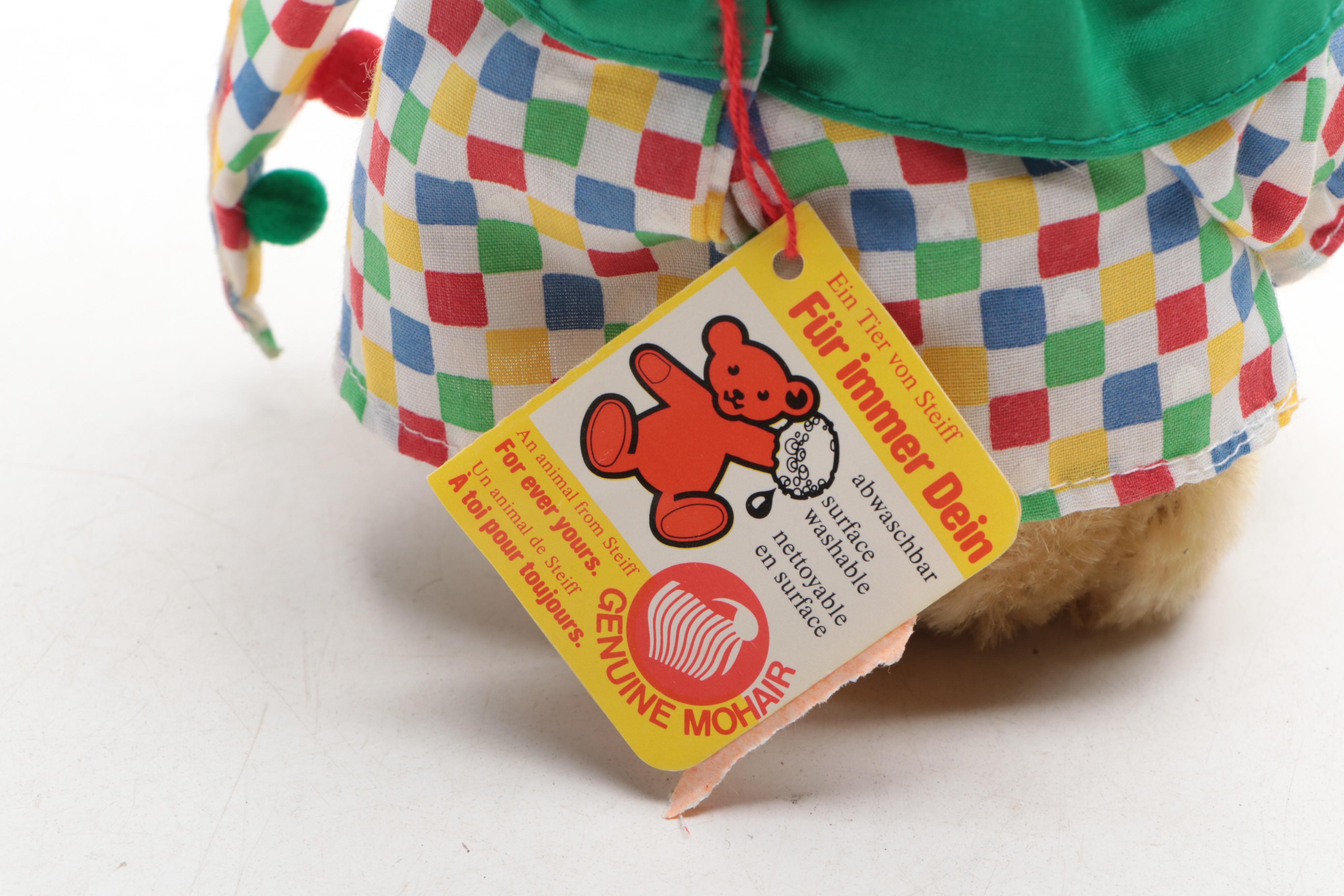 Ltd. Ed. Steiff "Teddy Clown" Mohair Stuffed Toy with More Stuffed Toys