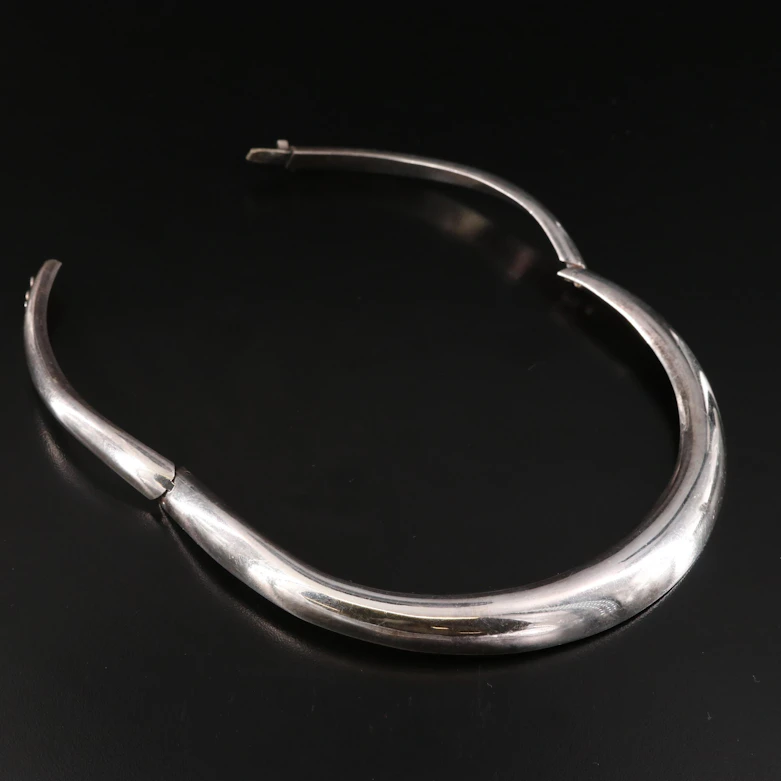 Sterling Tapered Collar Necklace
