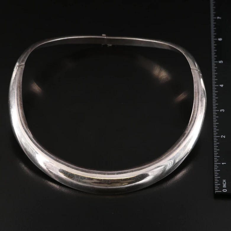Sterling Tapered Collar Necklace