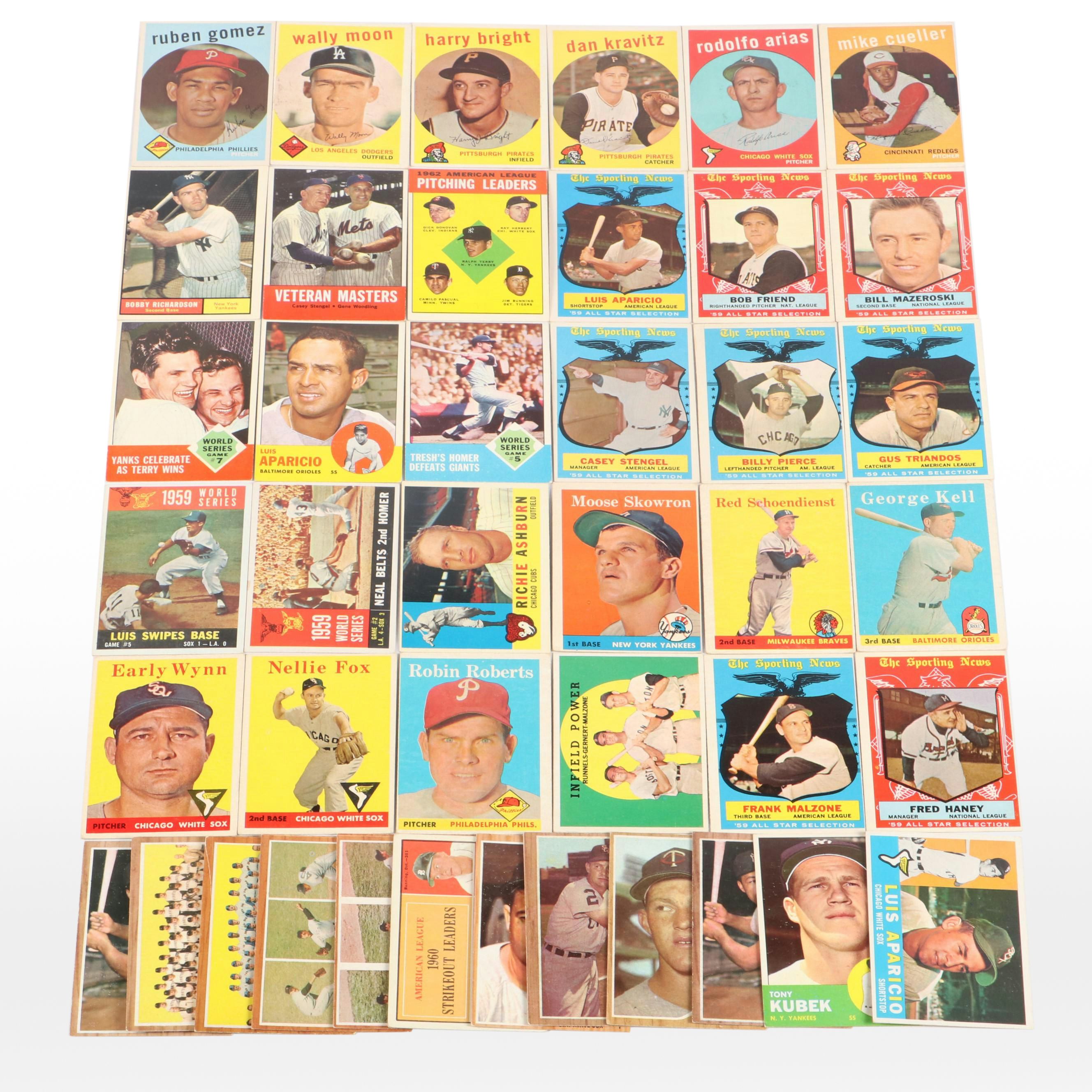 Topps Baseball Cards with High Numbers and More, 1950s–1960s