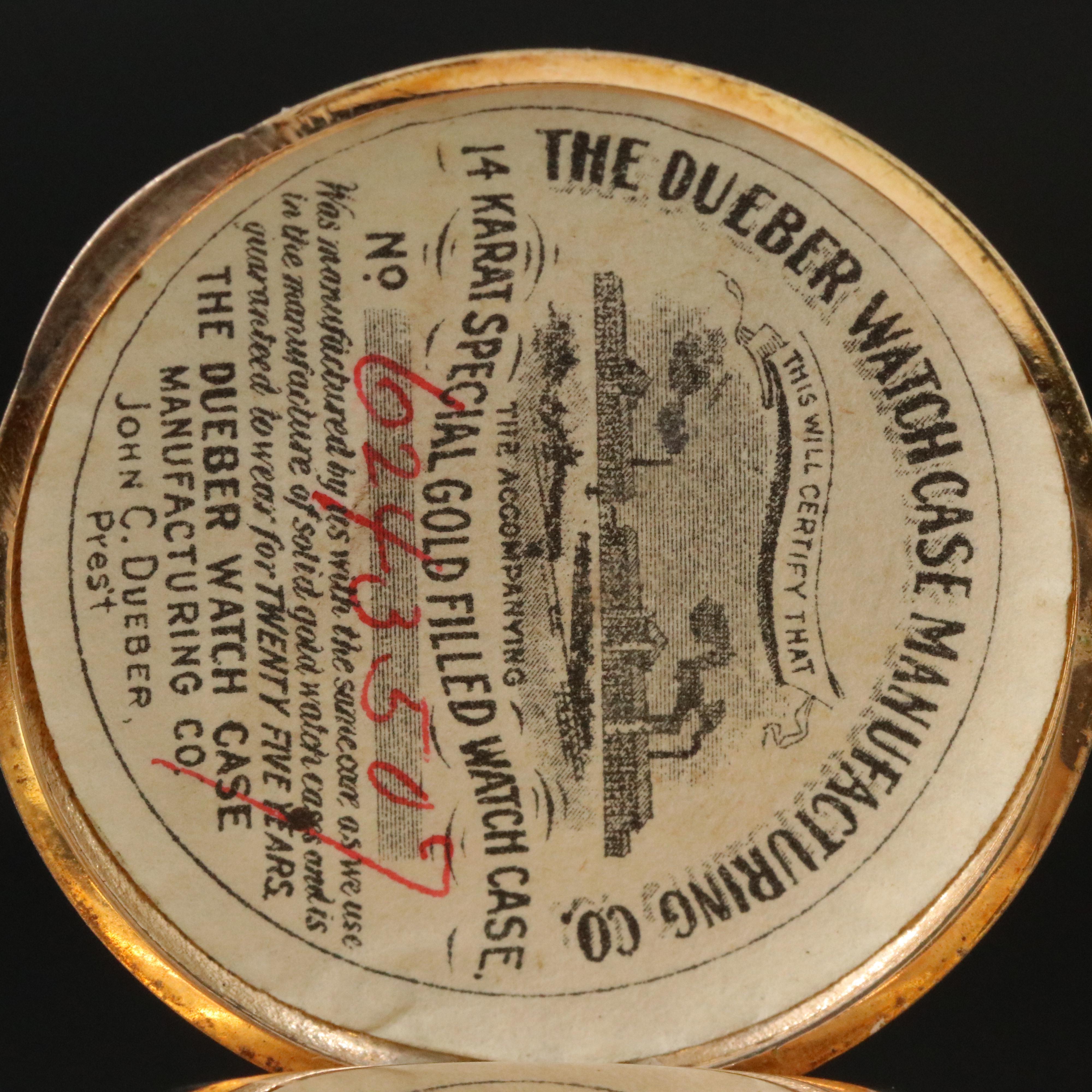 Vintage Hampden Gold-Filled Pocket Watch