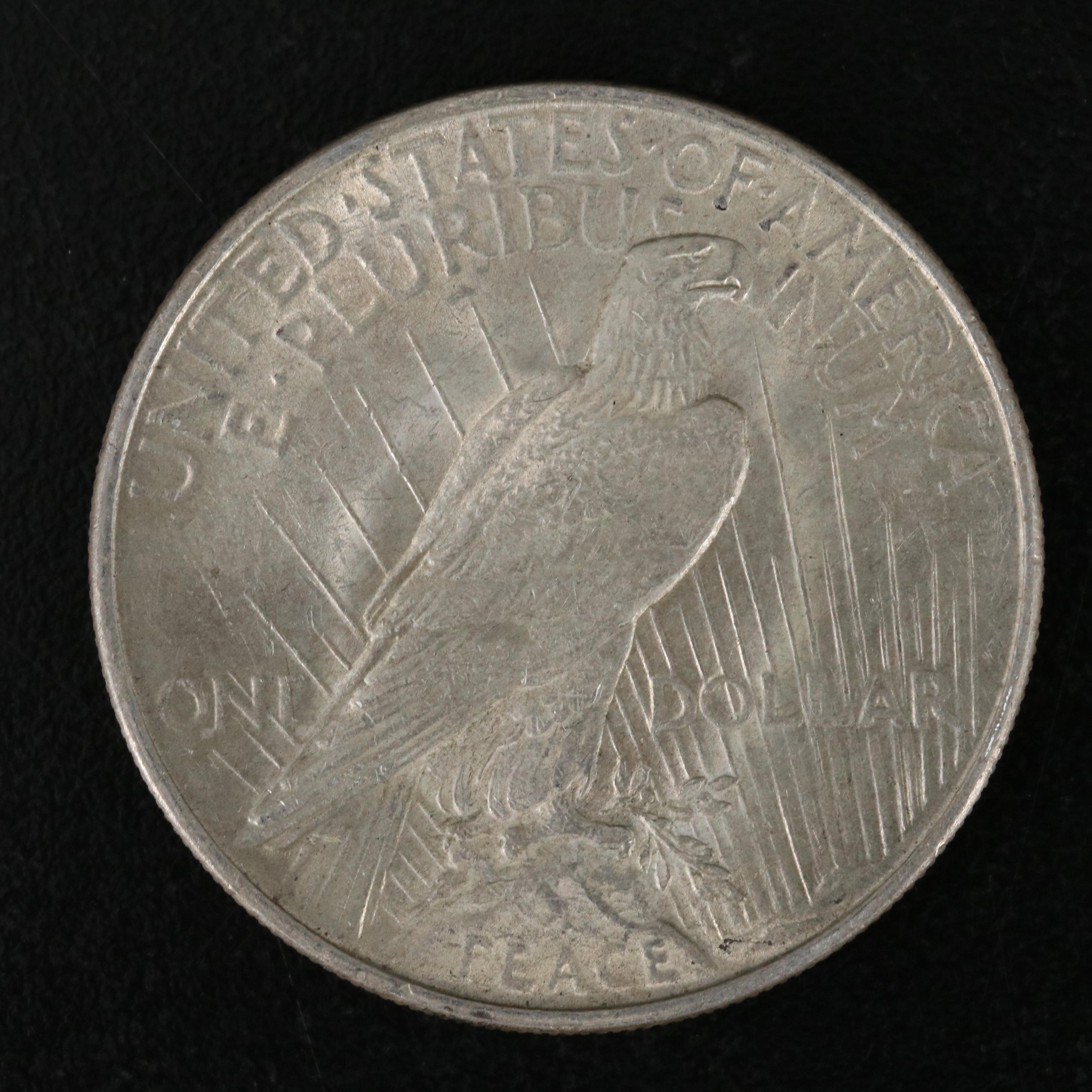 Five Peace Silver Dollars