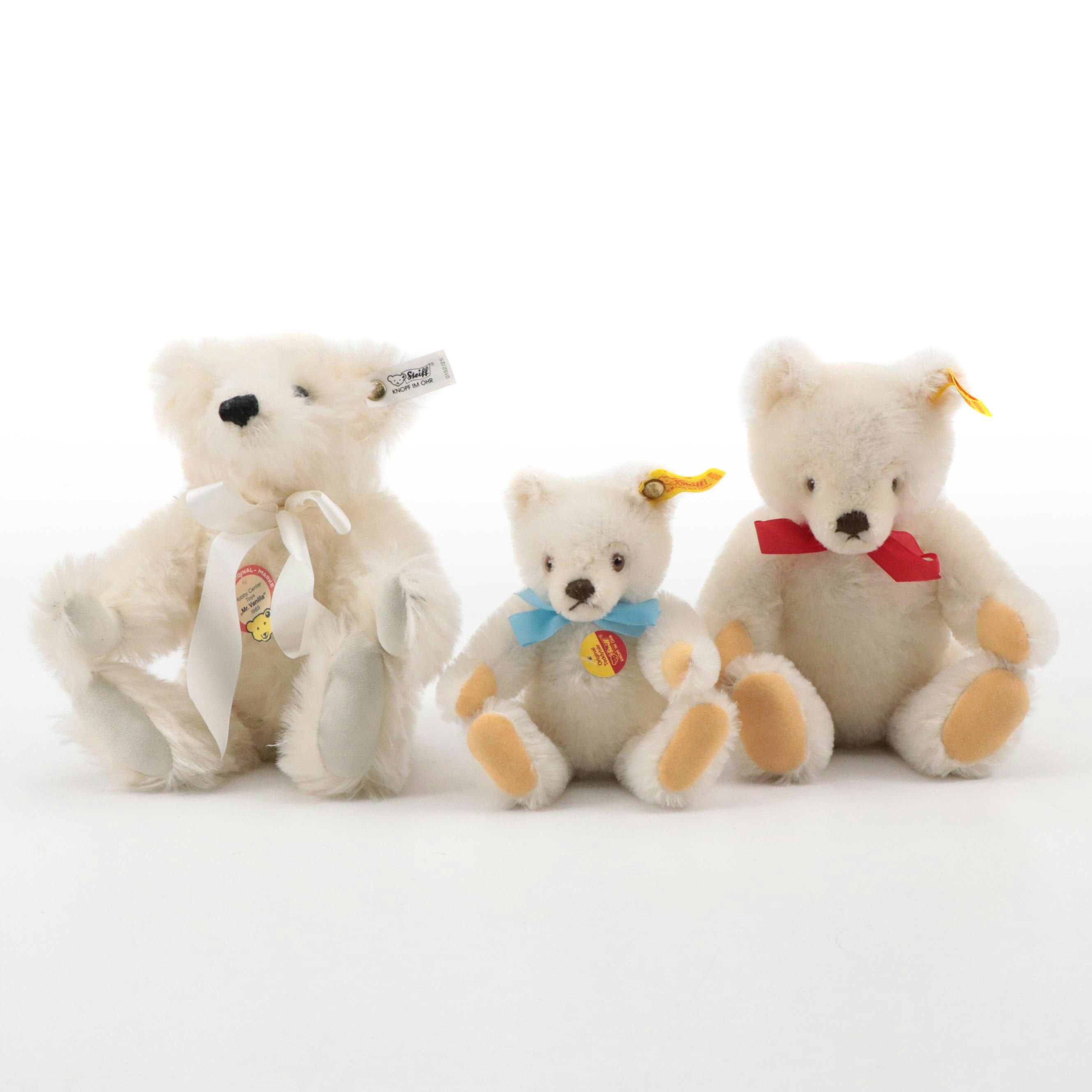 Steiff "Mr. Vanilla" and Original Mohair Teddy Bears, 1980s