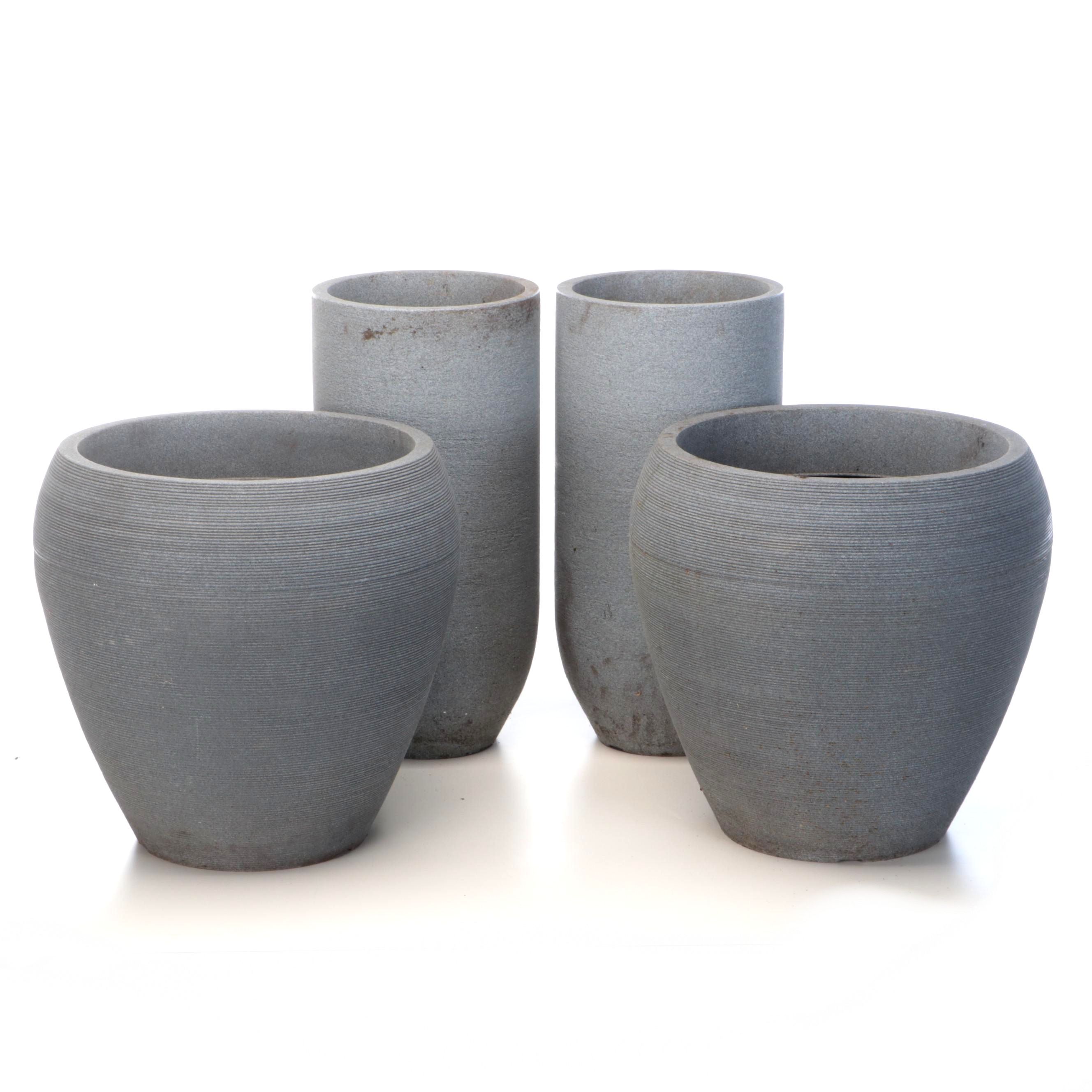 Contemporary Grey Outdoor Planters