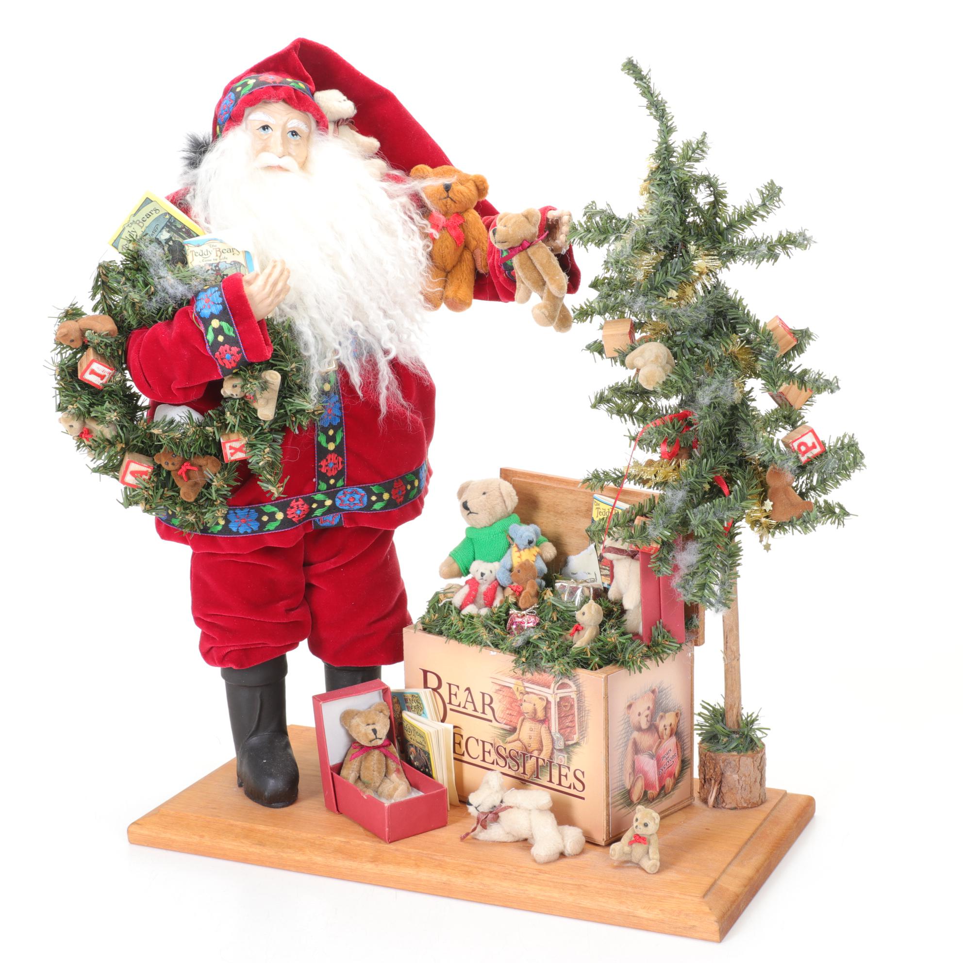 "Bear Necessities" Handmade Santa Display by Lynn Haney, 1999