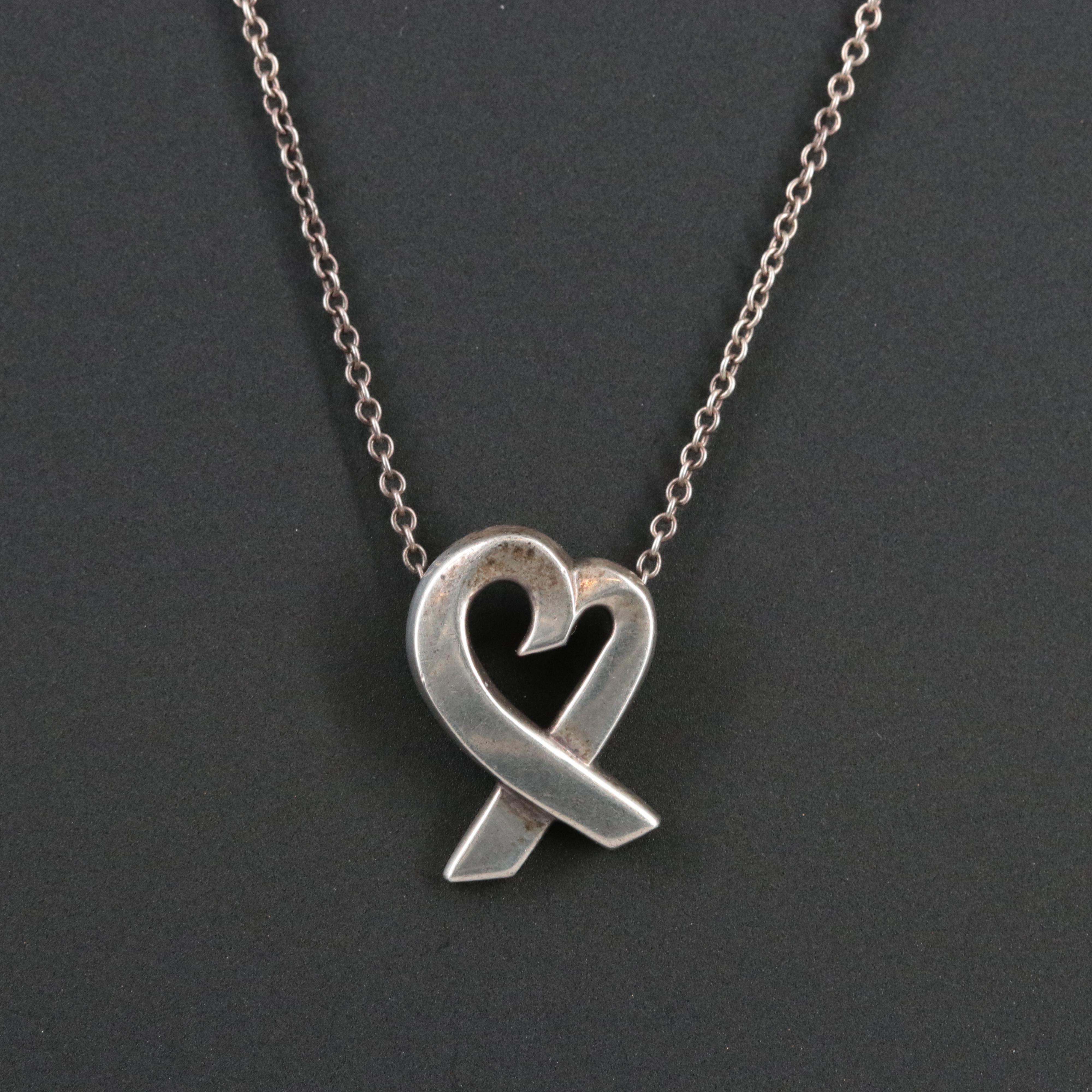 Paloma Picasso for Tiffany & Co. Loving Heart Sterling Necklace
