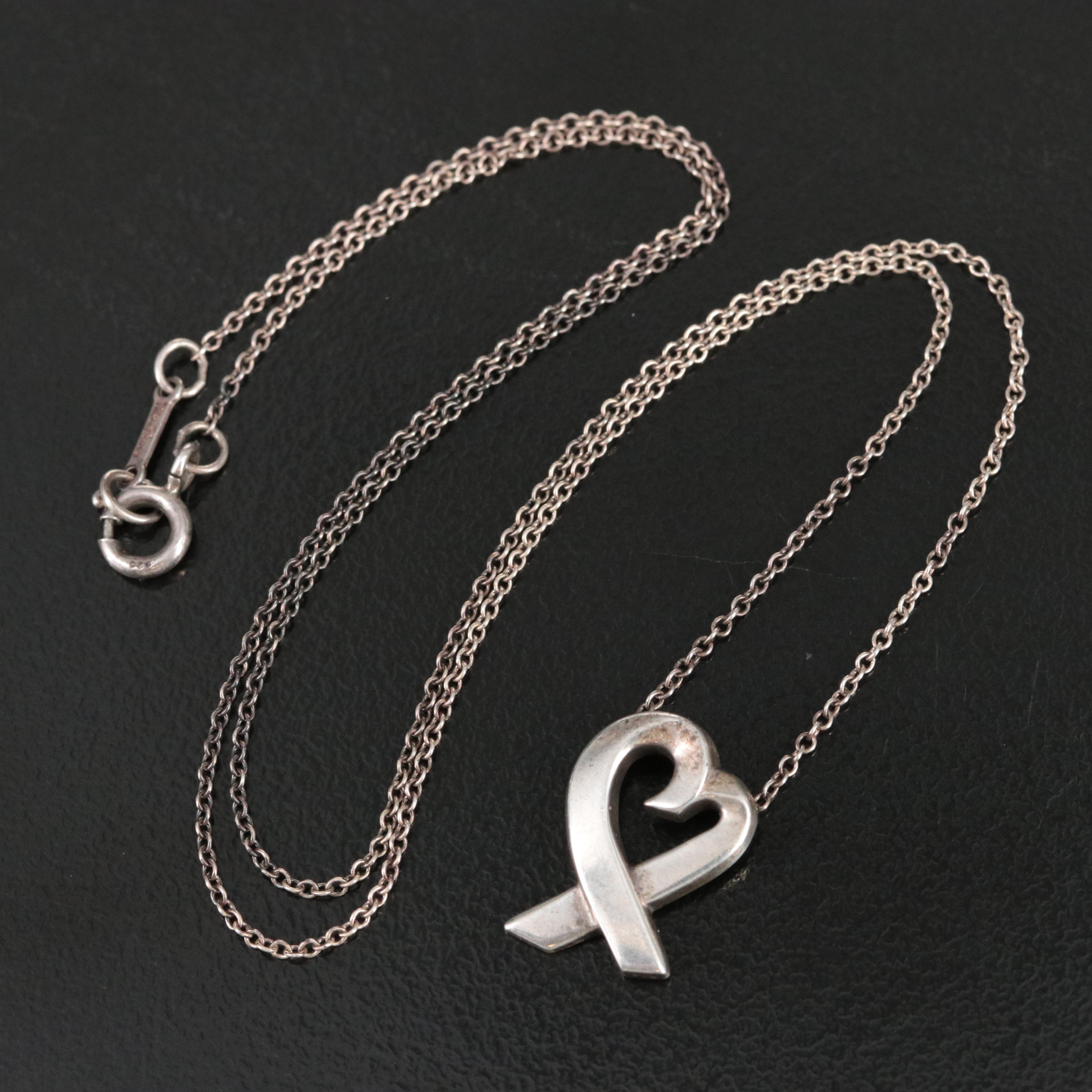 Paloma Picasso for Tiffany & Co. Loving Heart Sterling Necklace