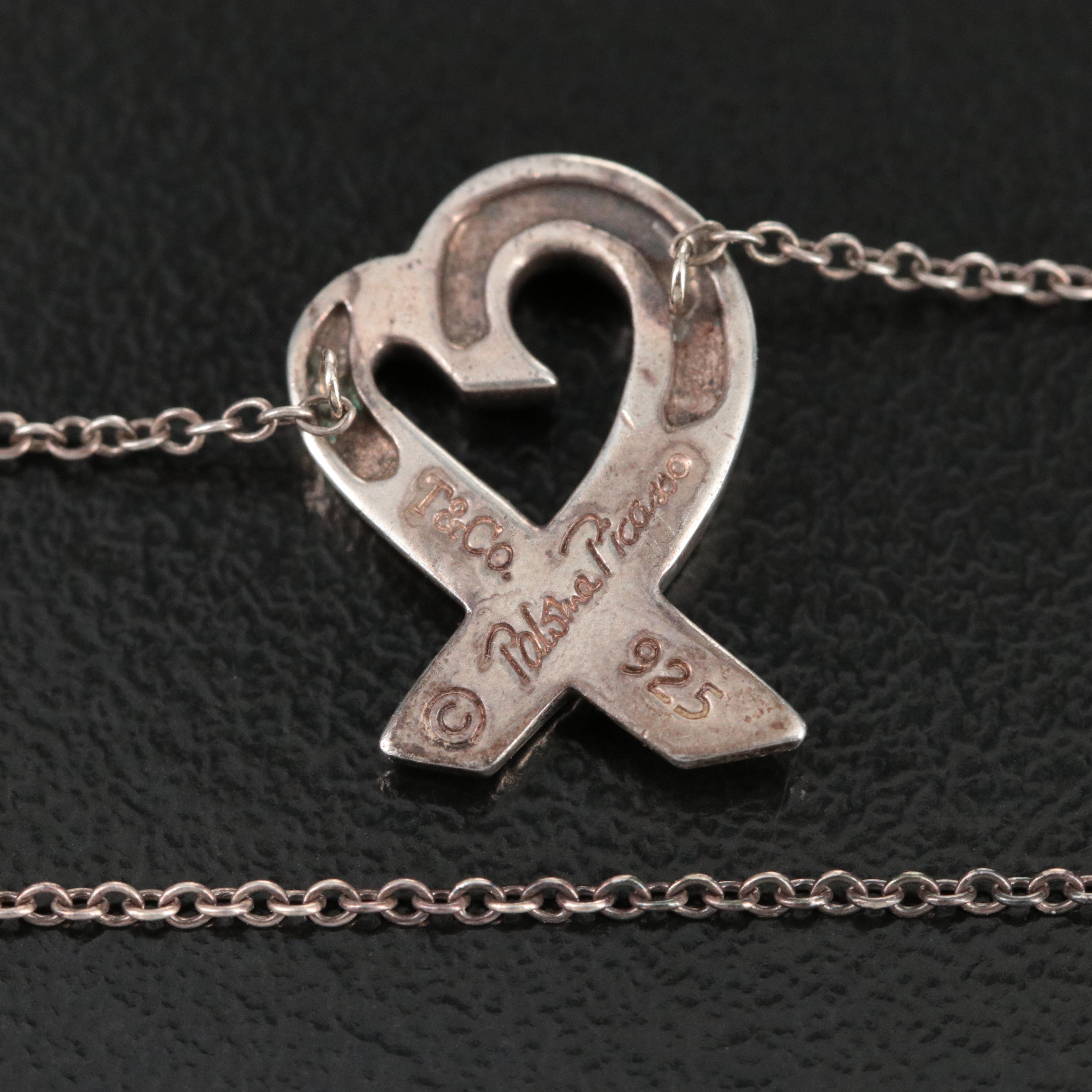Paloma Picasso for Tiffany & Co. Loving Heart Sterling Necklace