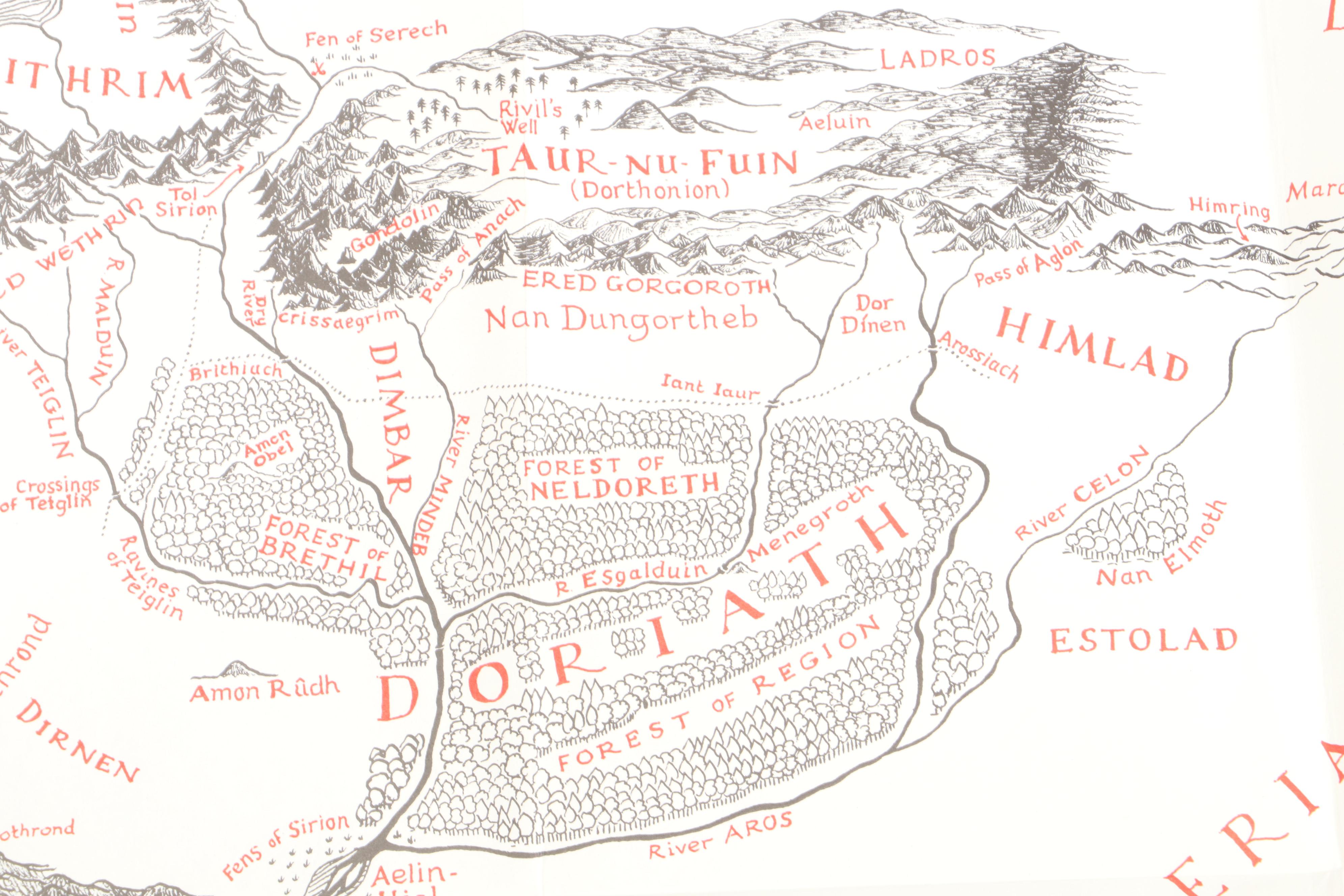 First American Edition "The Silmarillion" by J. R. R. Tolkien with Map, 1977