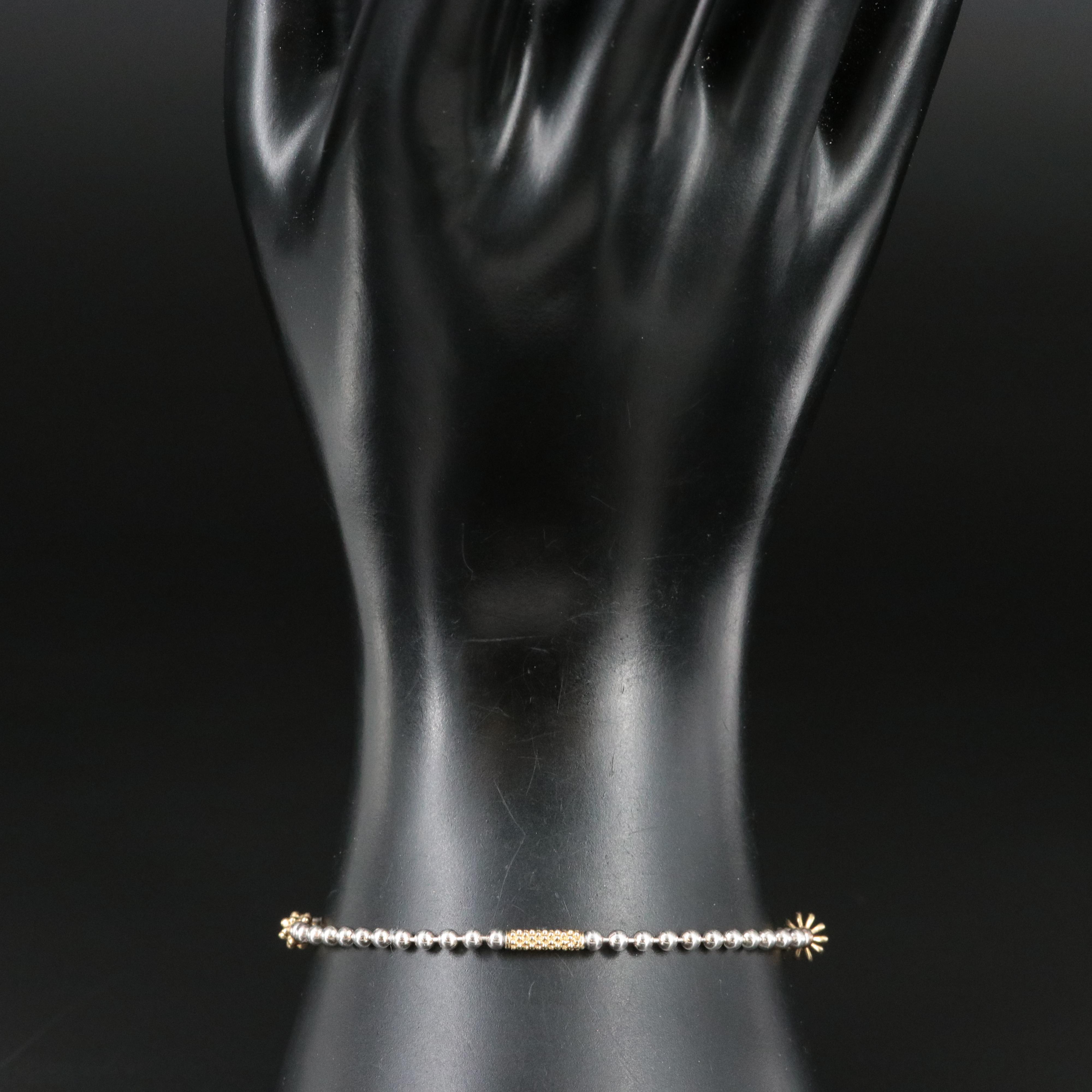 Lagos Caviar Icon Sterling and 18K Beaded Bracelet