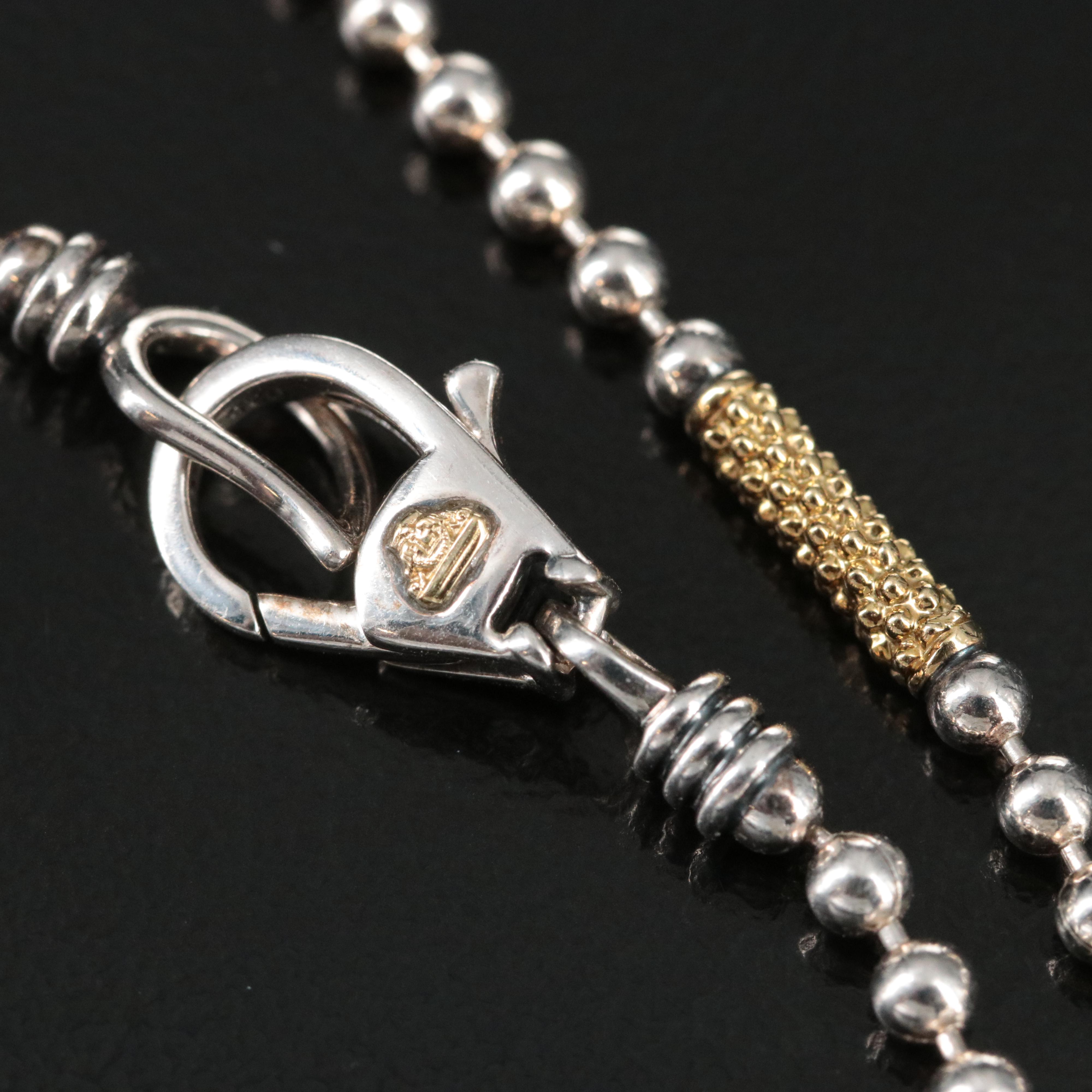 Lagos Caviar Icon Sterling and 18K Beaded Bracelet