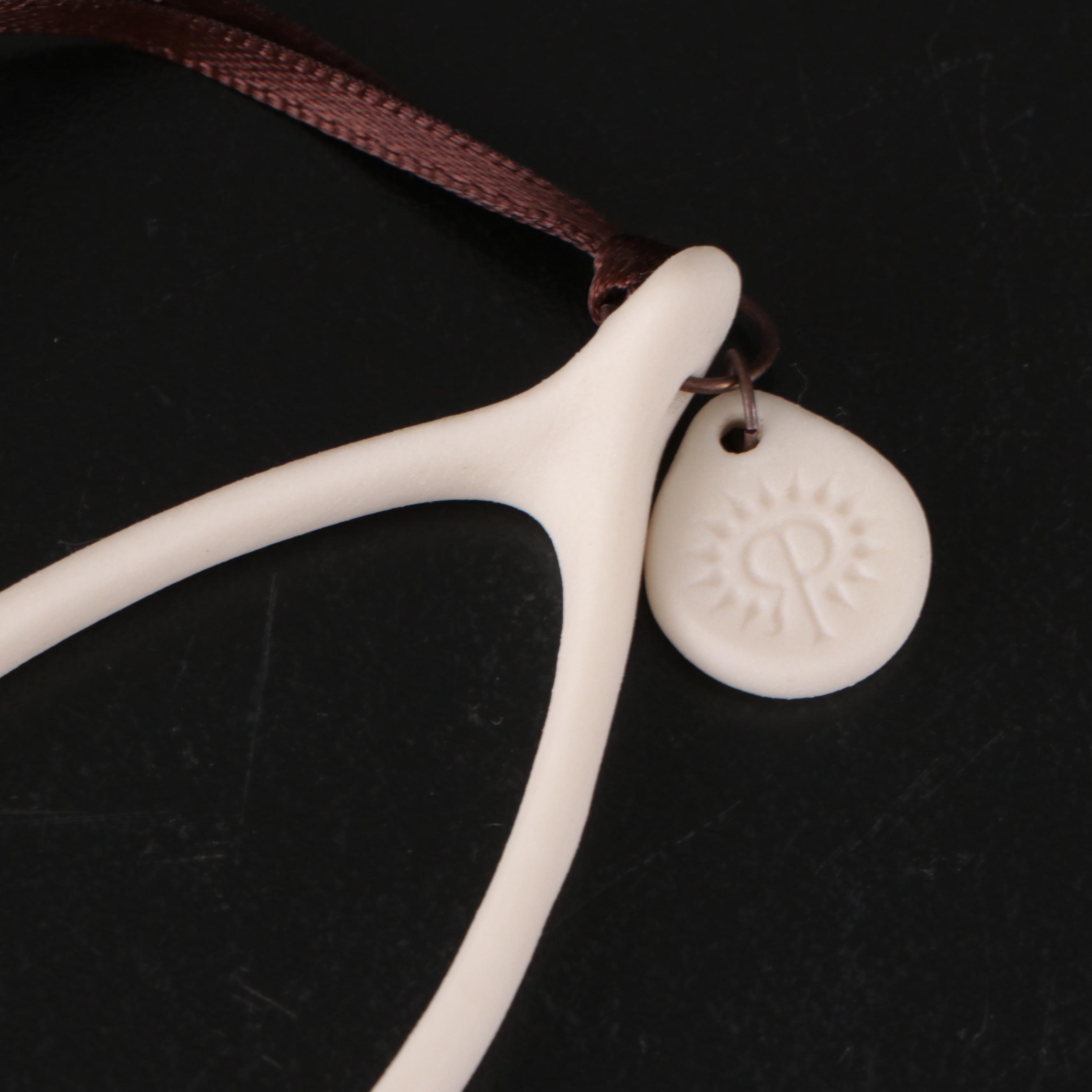 Rookwood Art Pottery Make-A-Wish Wishbone Ornament and Vase Ornament, 2014