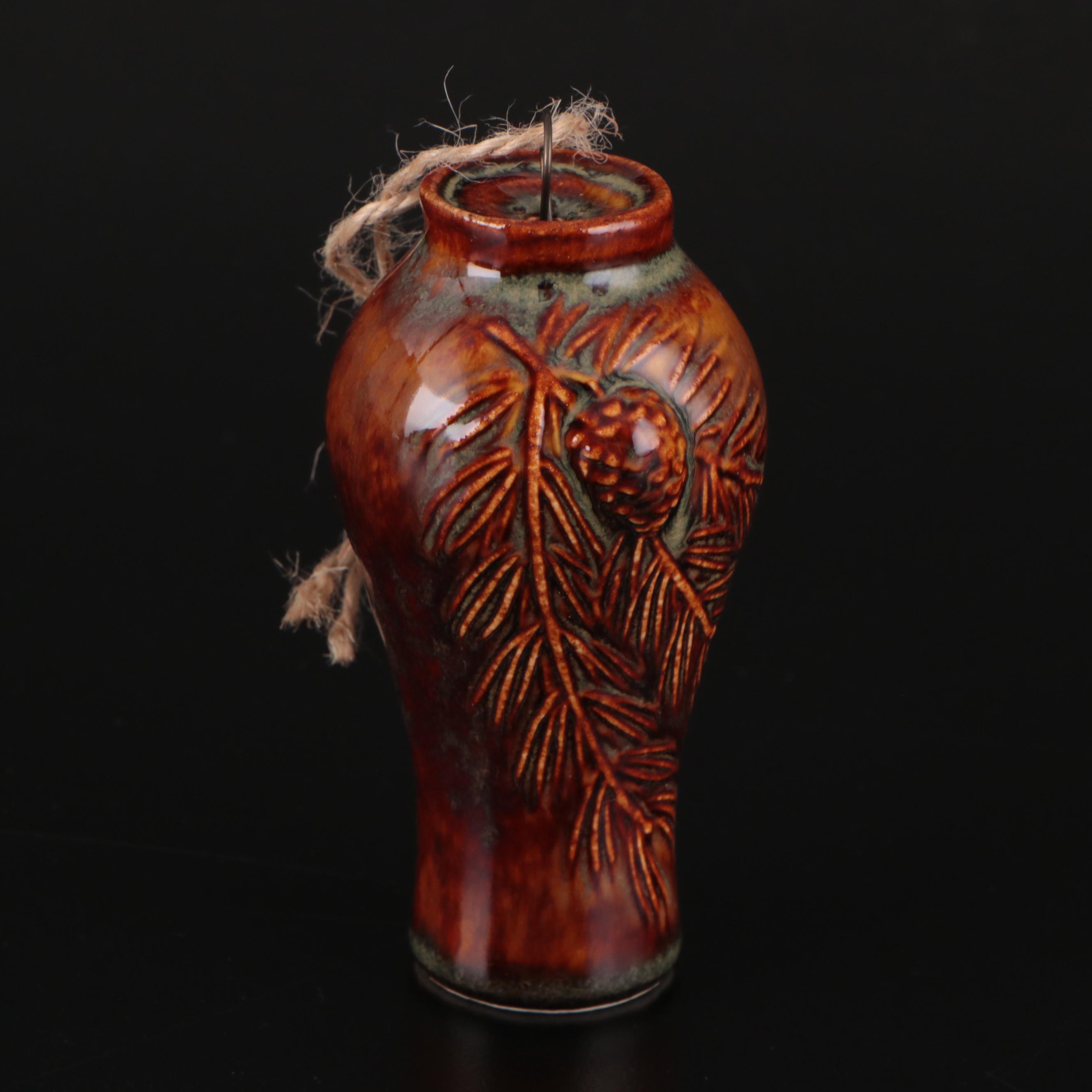 Rookwood Art Pottery Make-A-Wish Wishbone Ornament and Vase Ornament, 2014