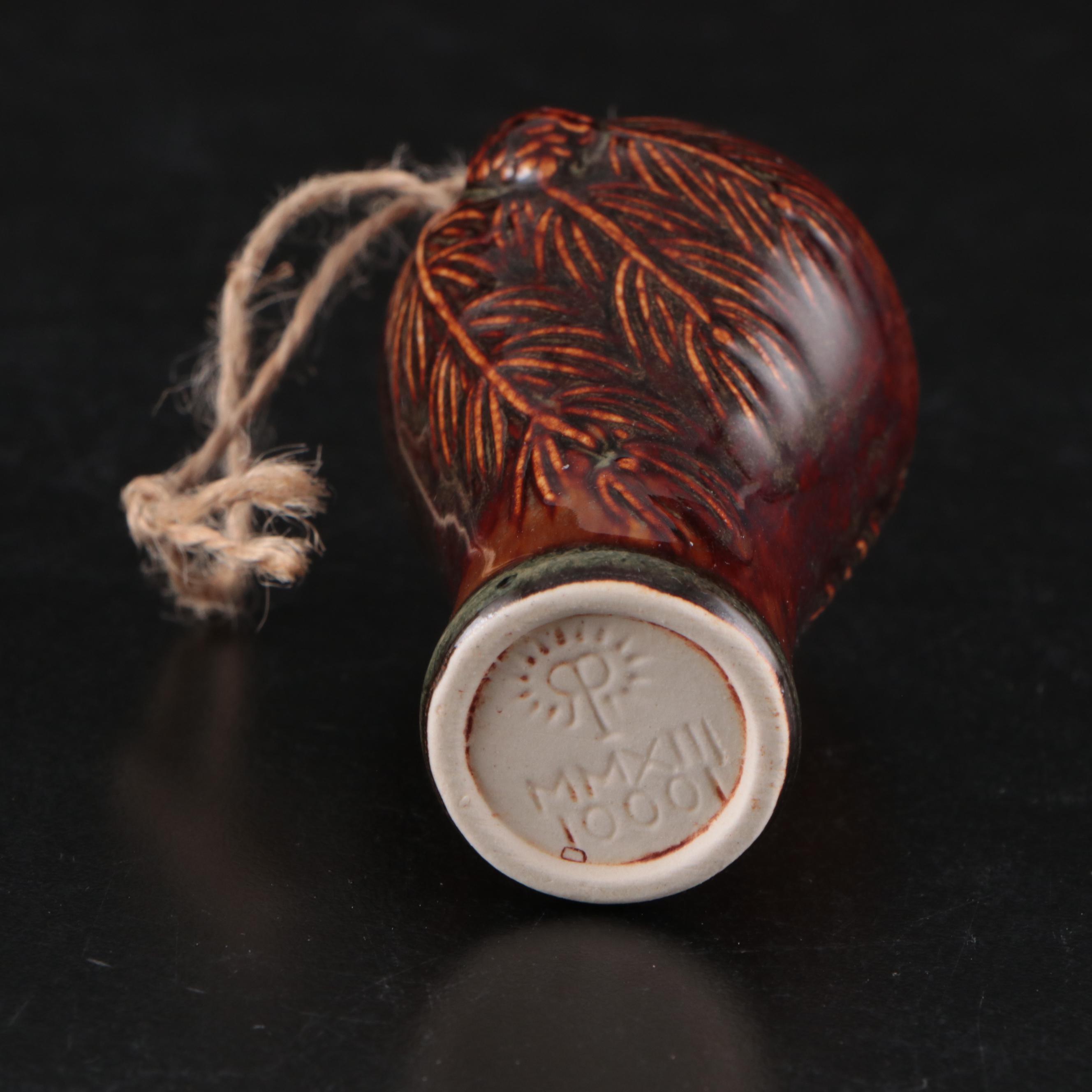 Rookwood Art Pottery Make-A-Wish Wishbone Ornament and Vase Ornament, 2014