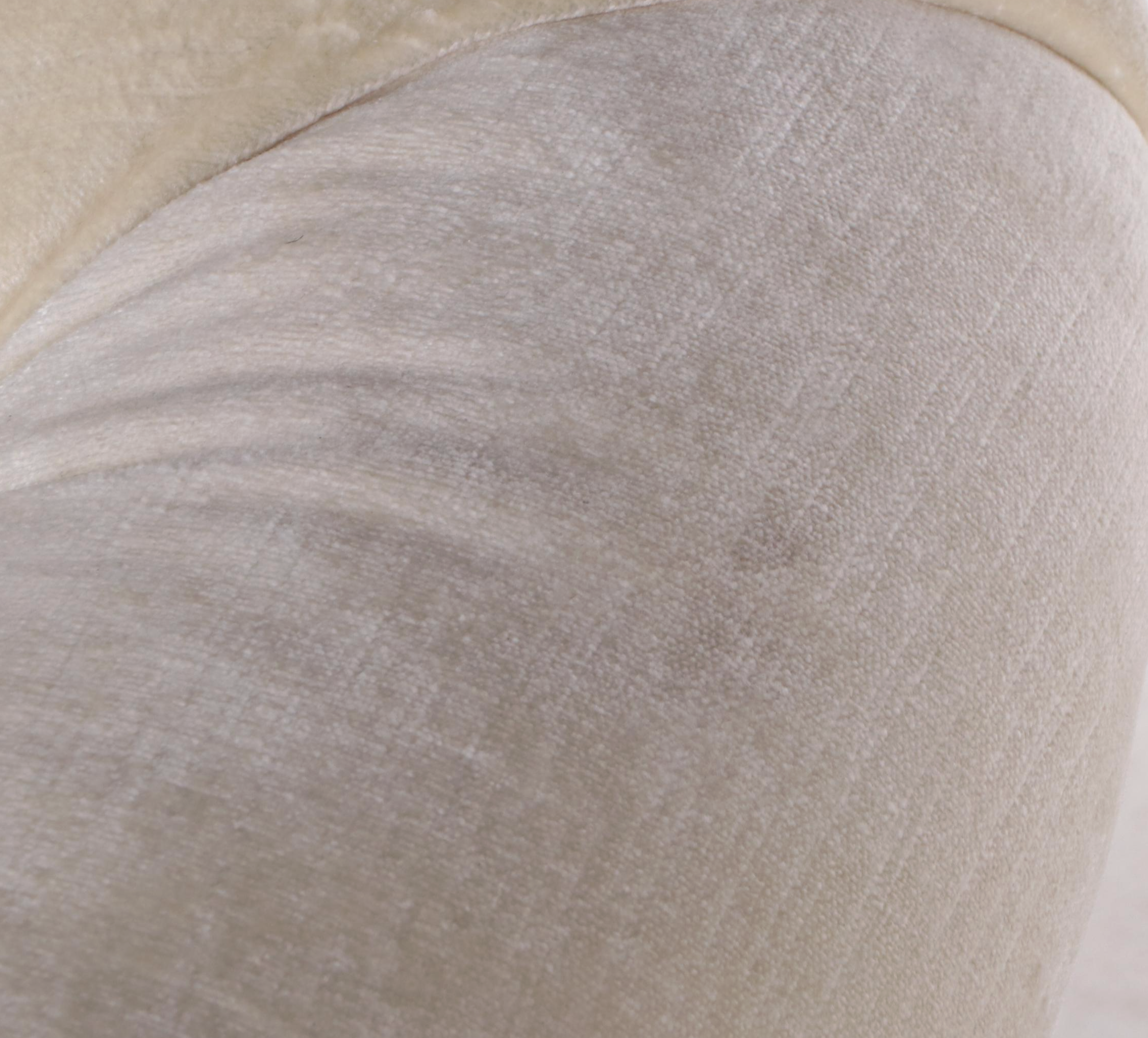 Sherrill Furniture Button-Tufted Ivory Velvet Upholstered Sofa