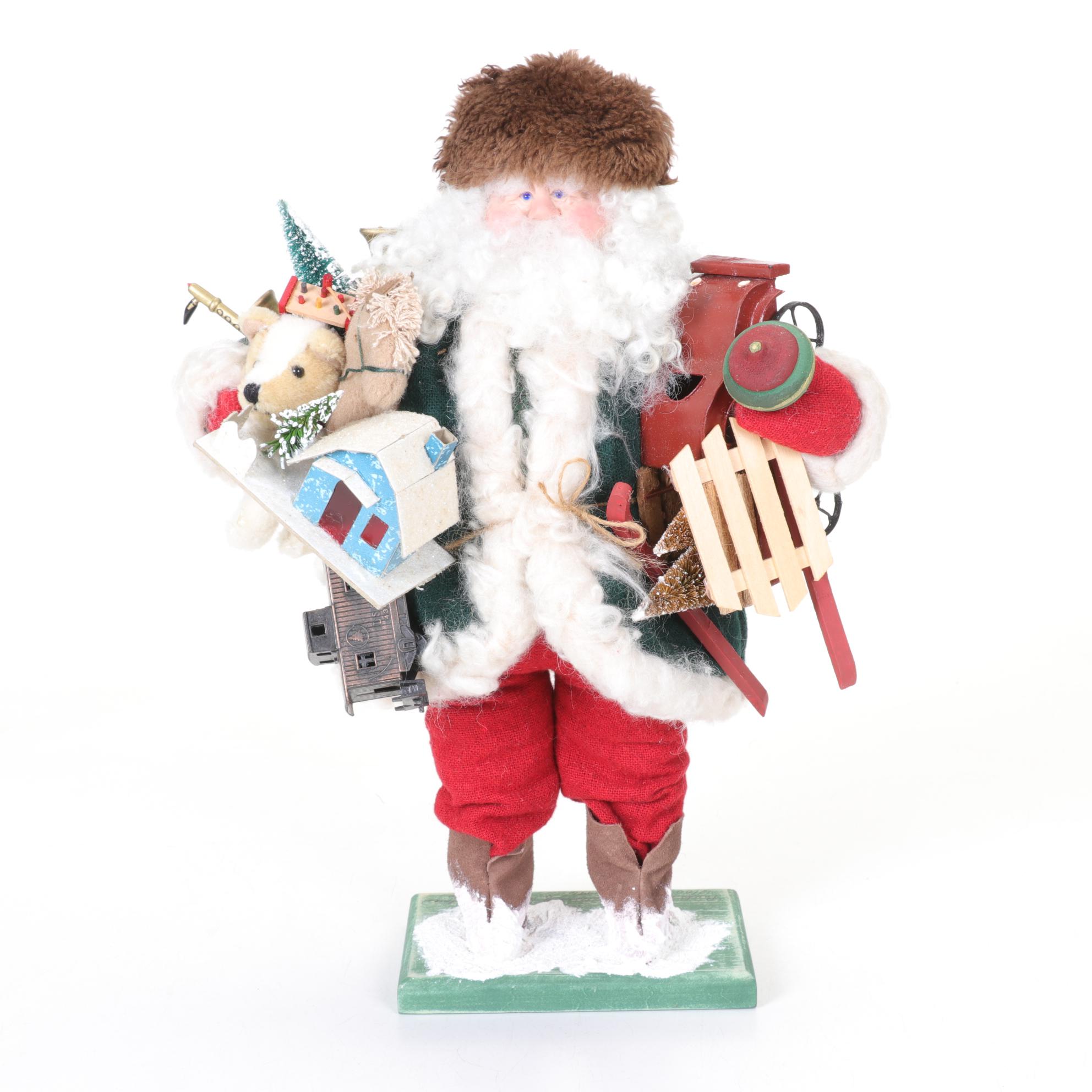 Handmade "Paul's Truck" Santa Figure by Sally Rose, 1996