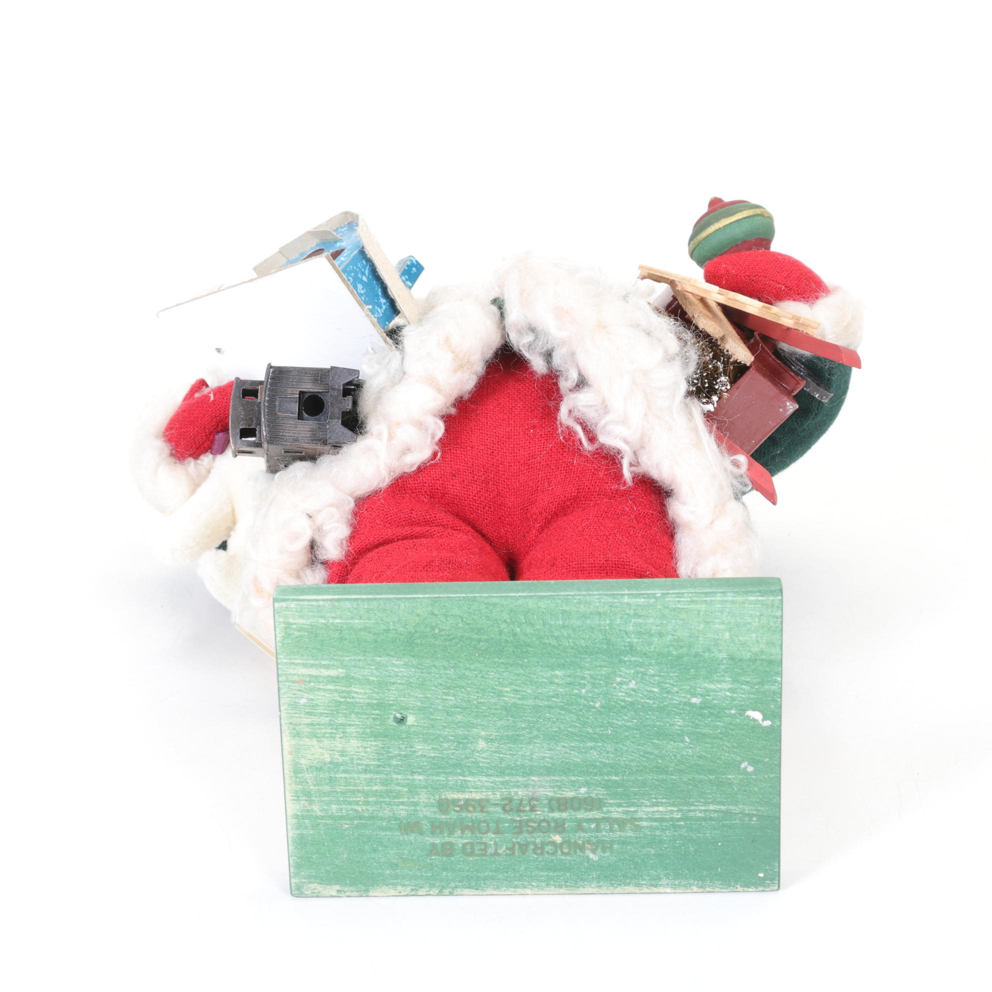 Handmade "Paul's Truck" Santa Figure by Sally Rose, 1996