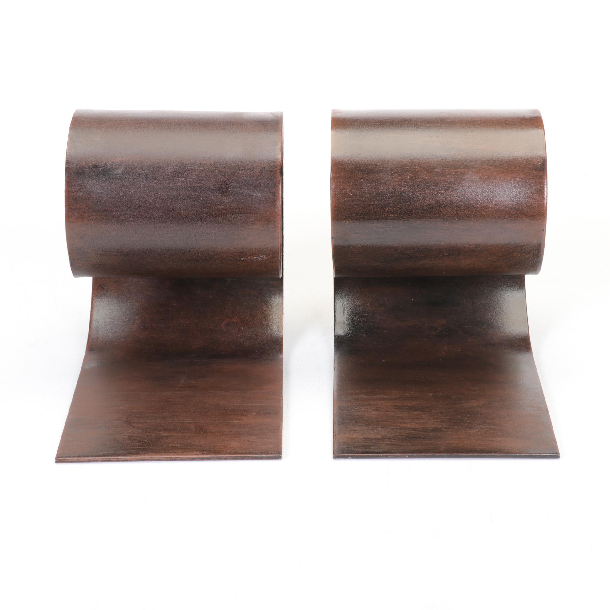 Metal Scroll Bookends