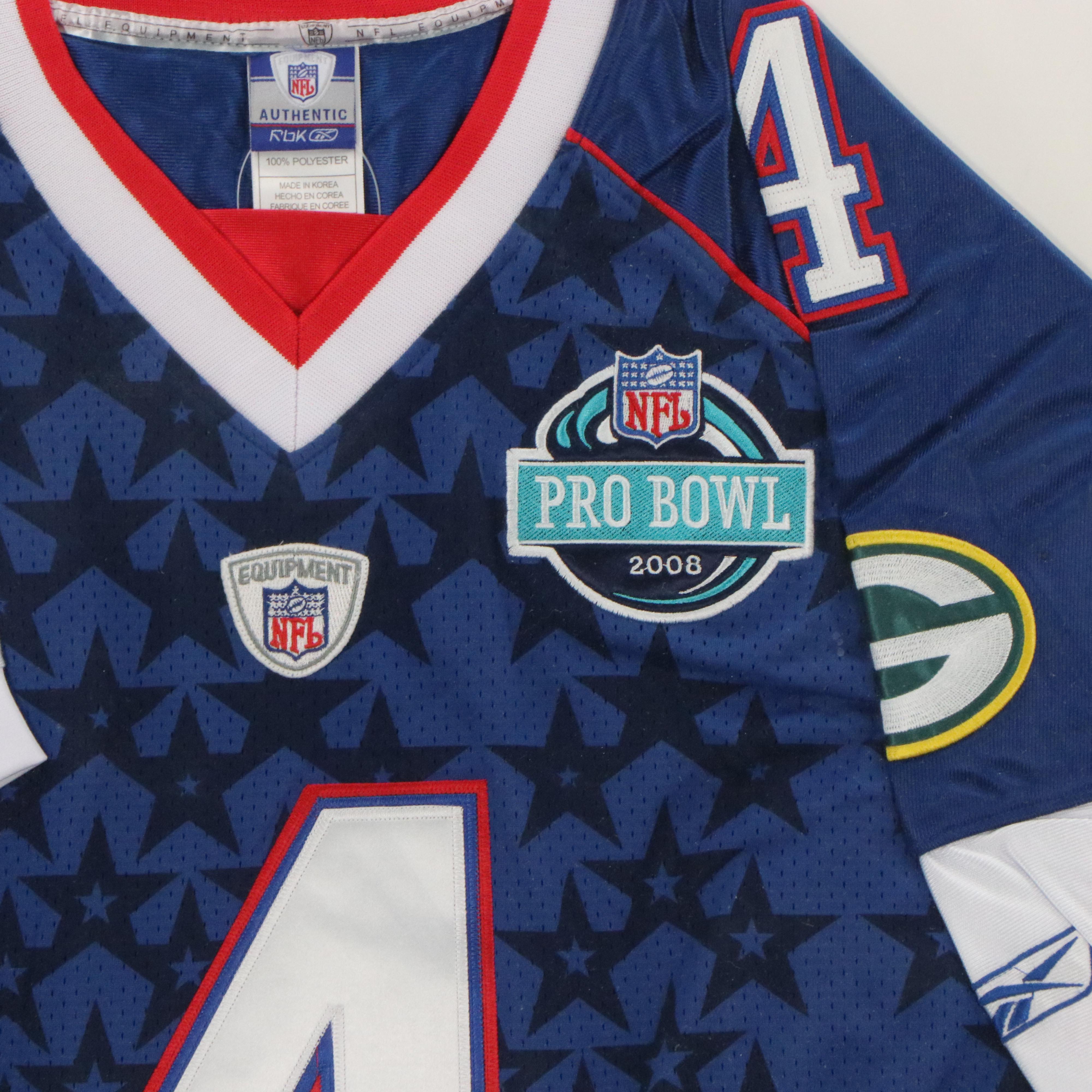 Brett Favre Signed 2008 Pro Bowl Green Bay Packers Reebok Football Jersey