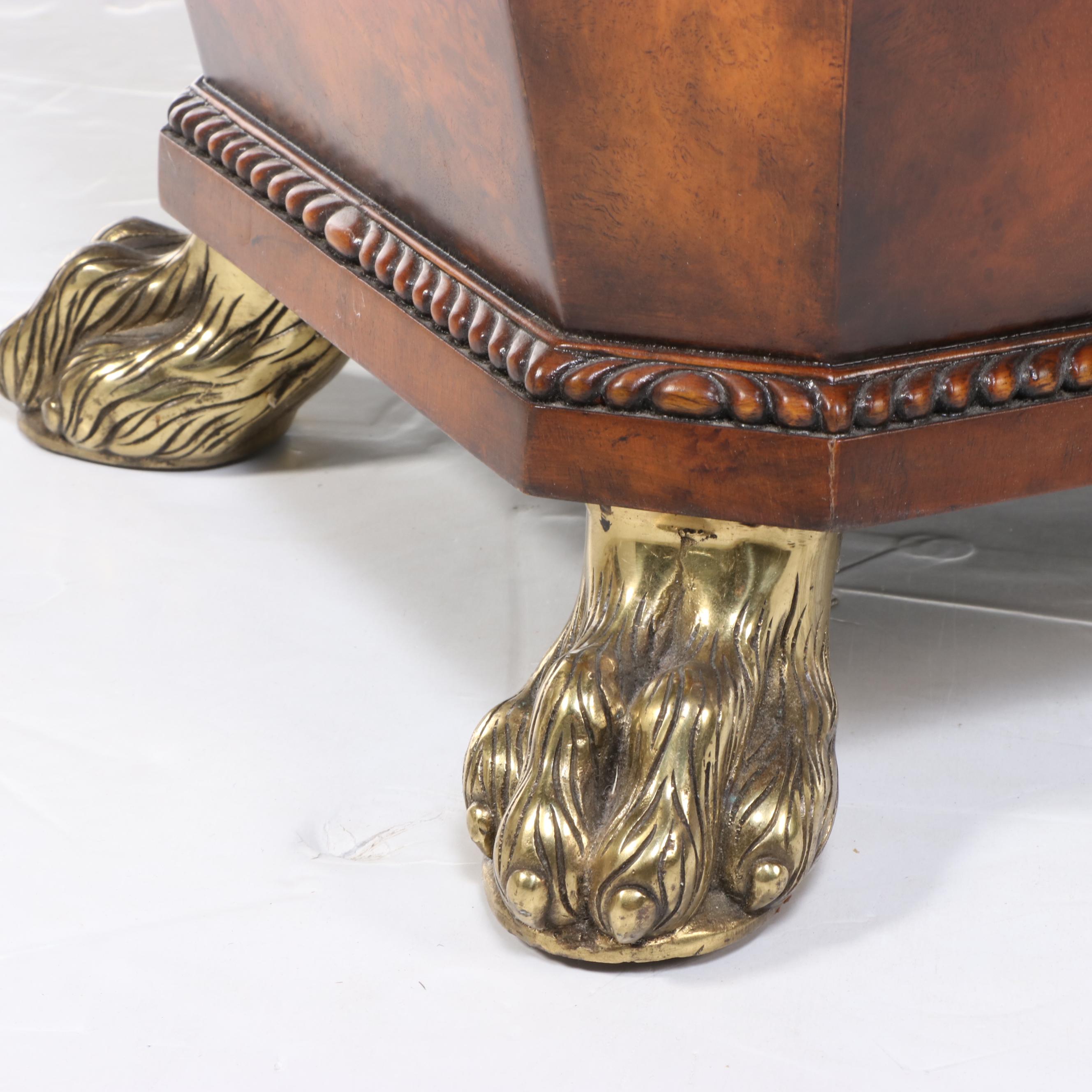 Maitland-Smith English Regency Style Burled Mahogany Cellarette