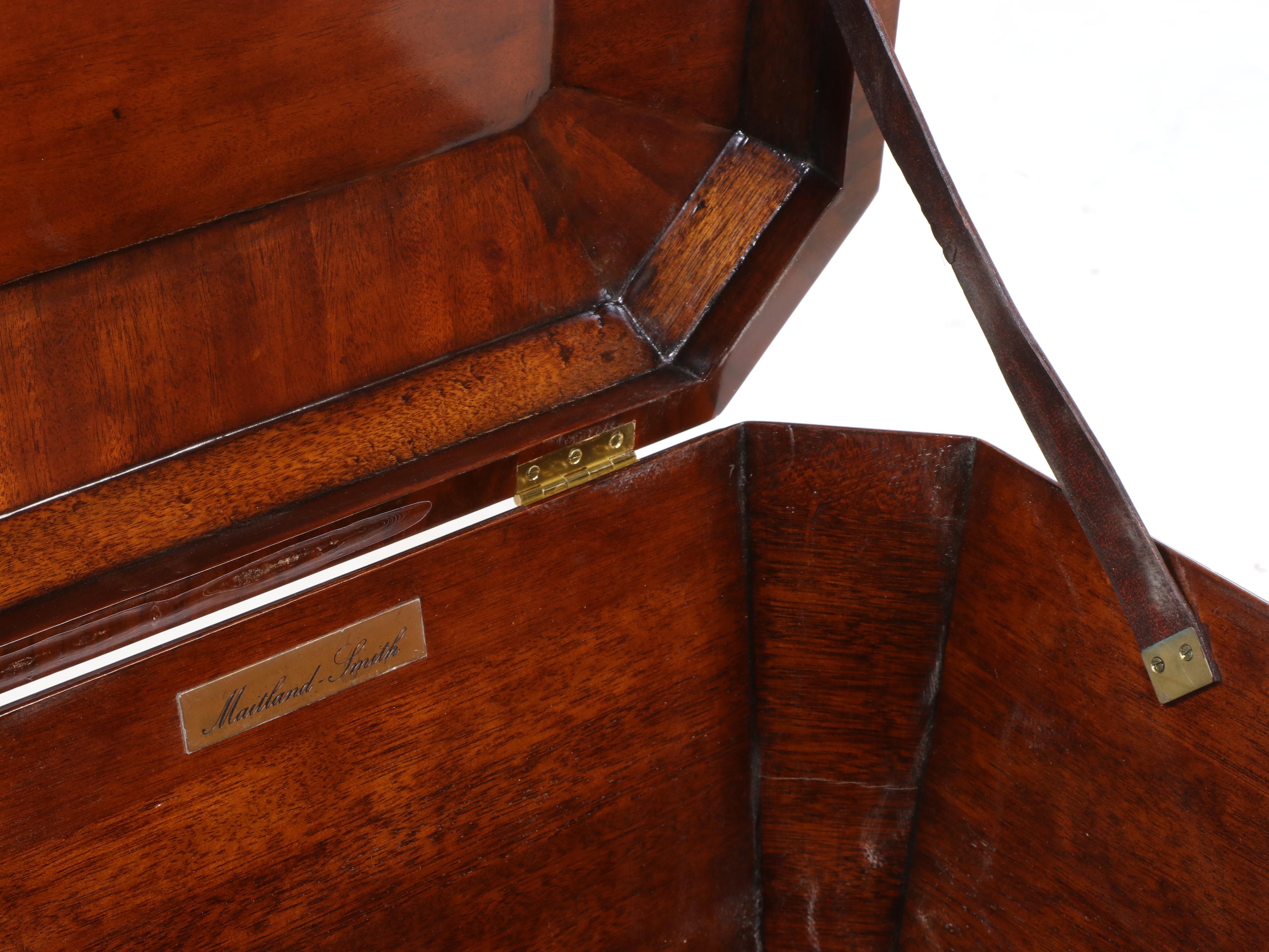 Maitland-Smith English Regency Style Burled Mahogany Cellarette